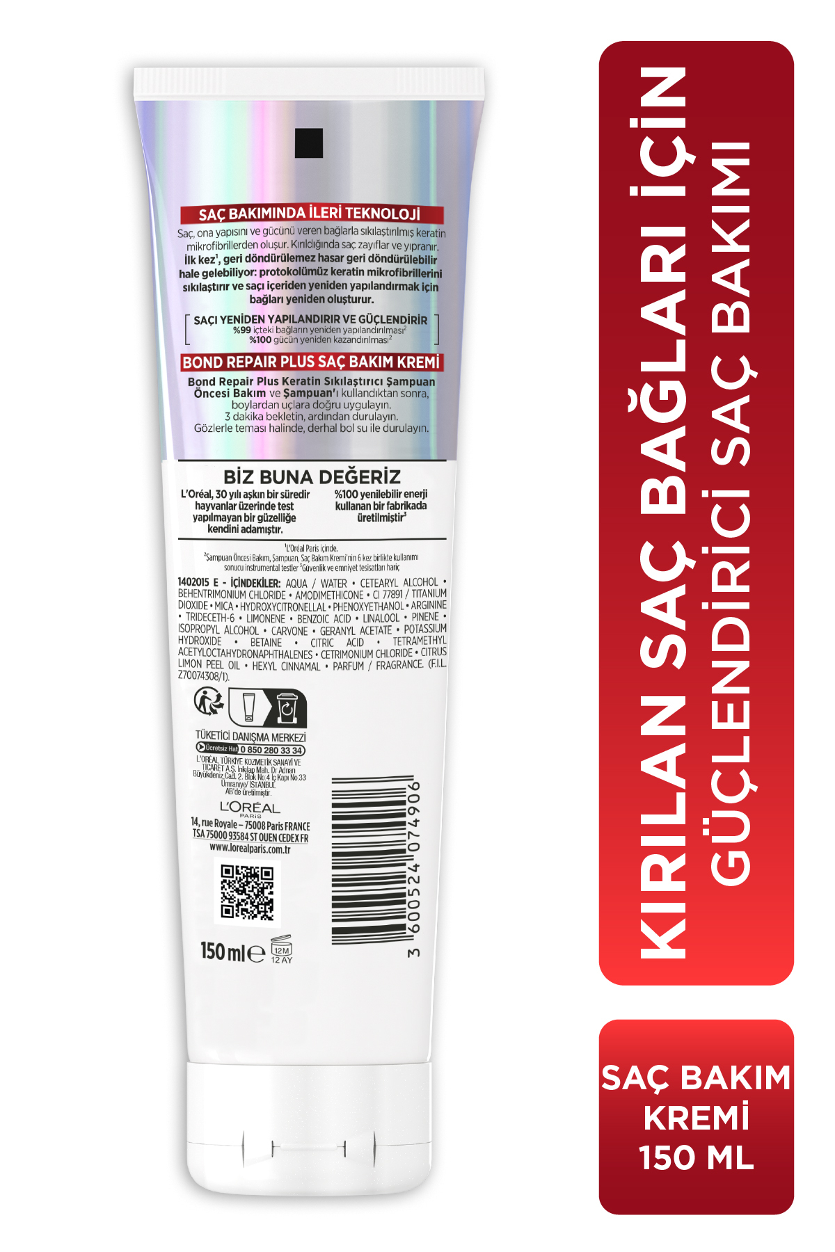 Bond Repair Plus Bağ Yapılandırıcı Saç Bakım Kremi 150ml — 3600524074906 — تصویر 8 از 8