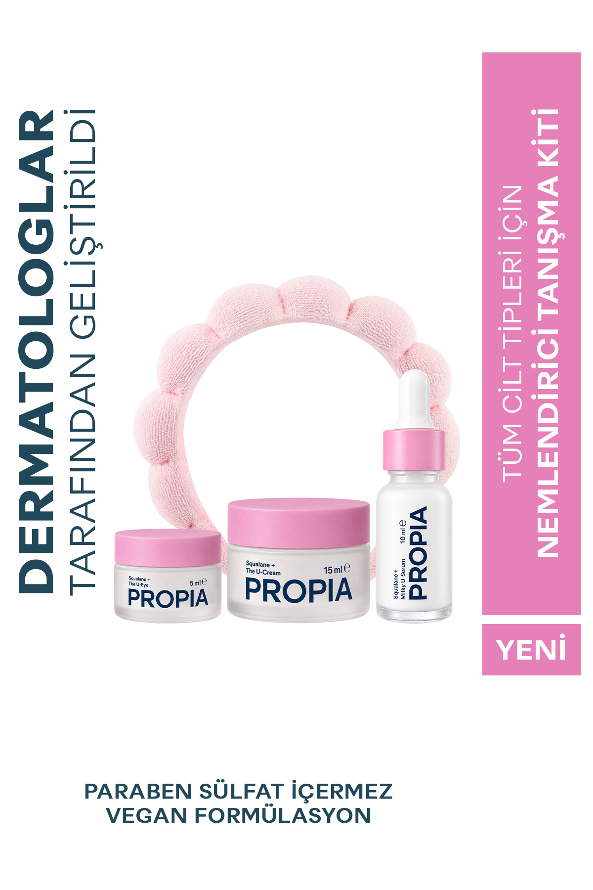 Propia Squalane+ The U-Travel Kit | Tanışma Kiti (Nemlendirici Krem 15ml, Süt Serum 10ml, Göz Kremi 5ml) — squalane-tanisma-kiti
