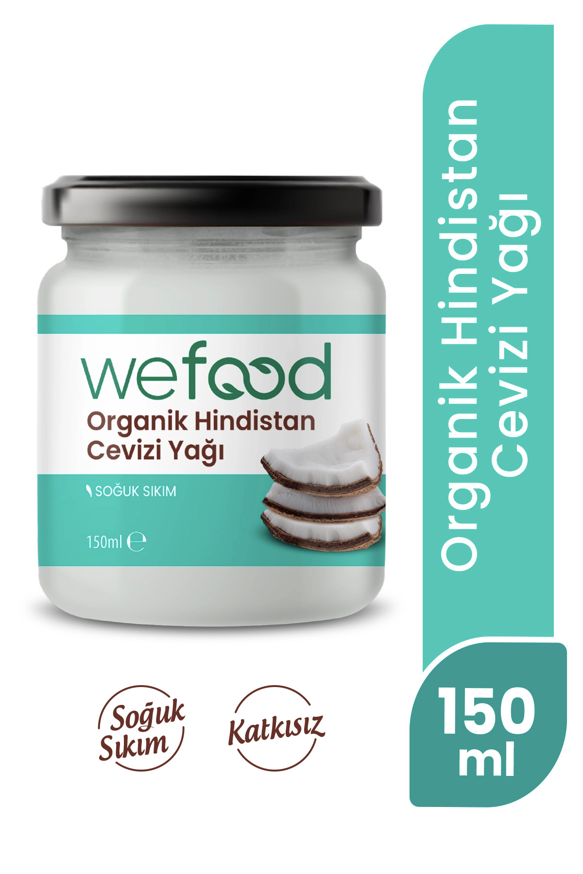 Organik Hindistan Cevizi Yağı 150 ml (Soğuk Sıkım) — 8681749104451