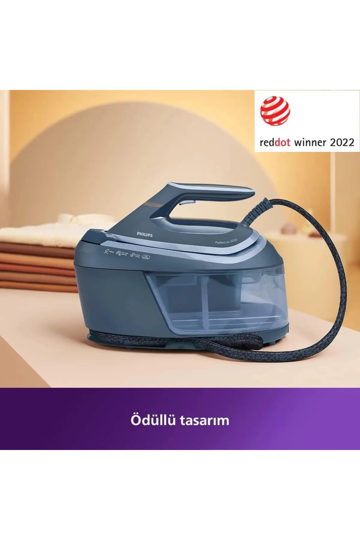 Buhar 8 Ütü Kazanlı Bar | 2400 W, 550 g Şok Buhar, Ayar Gerektirmeyen OptimalTEMP, 1,8 L Hazne, Mavi Tartı Hediyeli(ONEROUS) 2