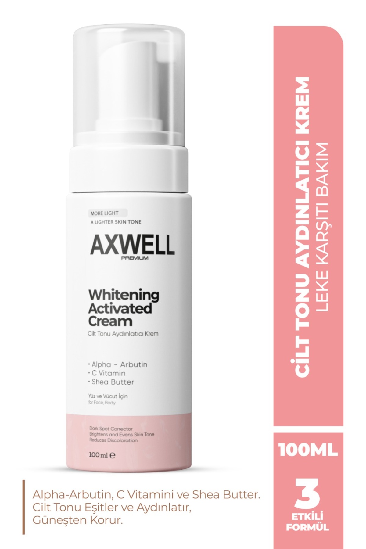 AXWELL PREMIUM Cilt Beyazlatıcı Aydınlatıcı Alpha Arbutin Leke Karşıtı Krem Vitamin C, Shea Butter Krem — AXP003