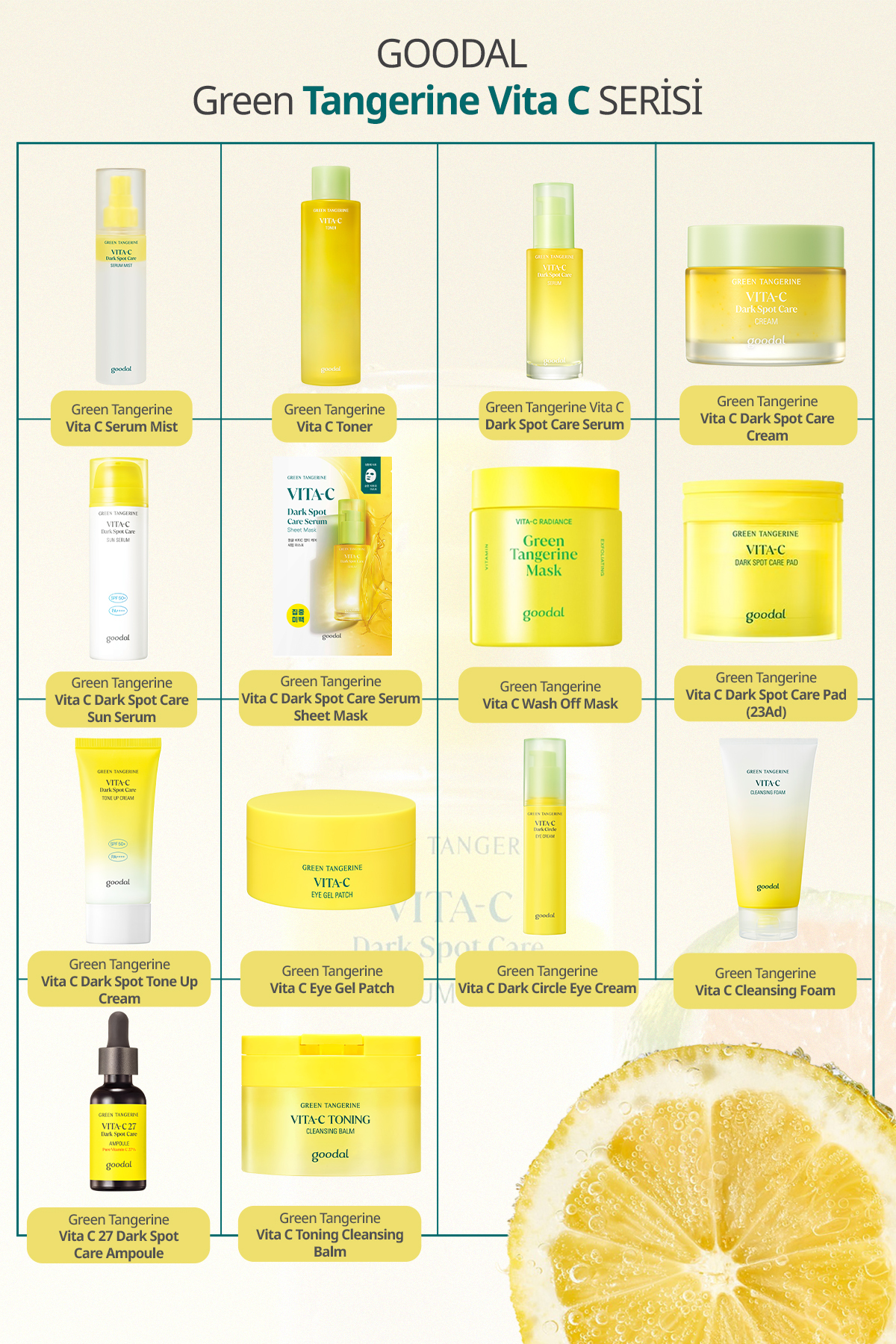 Yeşil Mandalina Özlü Leke Karşıtı Krem GOODAL Green Tangerine Vita C Dark Spot Care Cream — 8809828412048 — تصویر 8 از 9