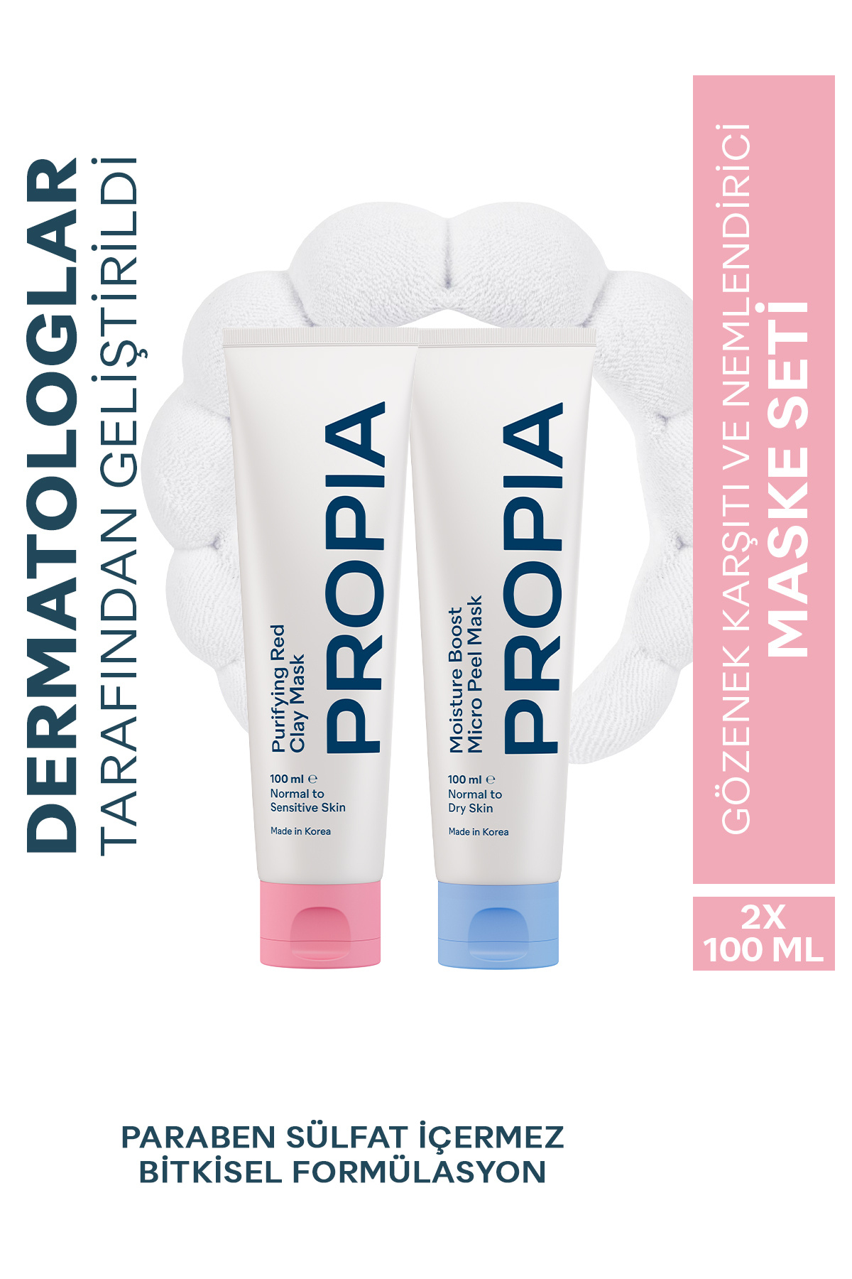 Propia Gözenek Karşıtı ve Nemlendirici Maske Seti — redclaymask-moisturemaskyüzml-Set