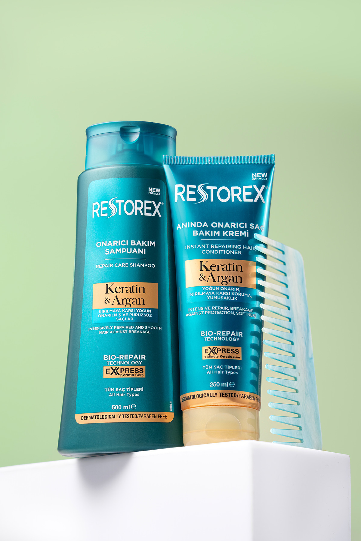 Keratin & Argan Onarıcı Saç Bakım Şampuanı 500ml — 5006535 — تصویر 3 از 5