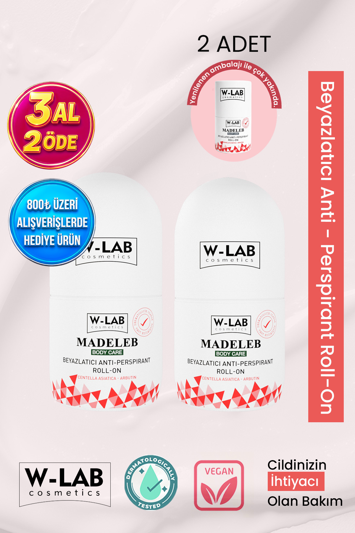 Madeleb Roll On 50 ml 2 li Set — 2 Adet Roll-On — تصویر 1 از 4
