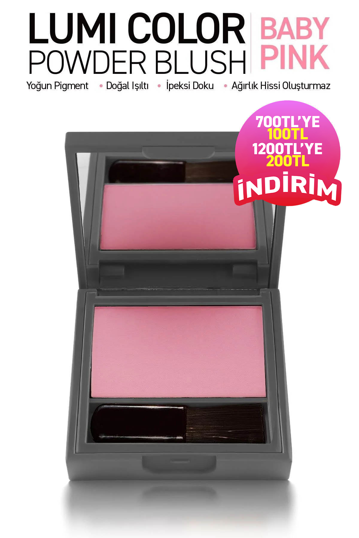 Alix Avien Yoğun Pigmentli Ultra İnce İpeksi Dokulu Pudra Allık - Lumi Color Powder Blush 150 Baby Pink — صورتی LUMICOLOR