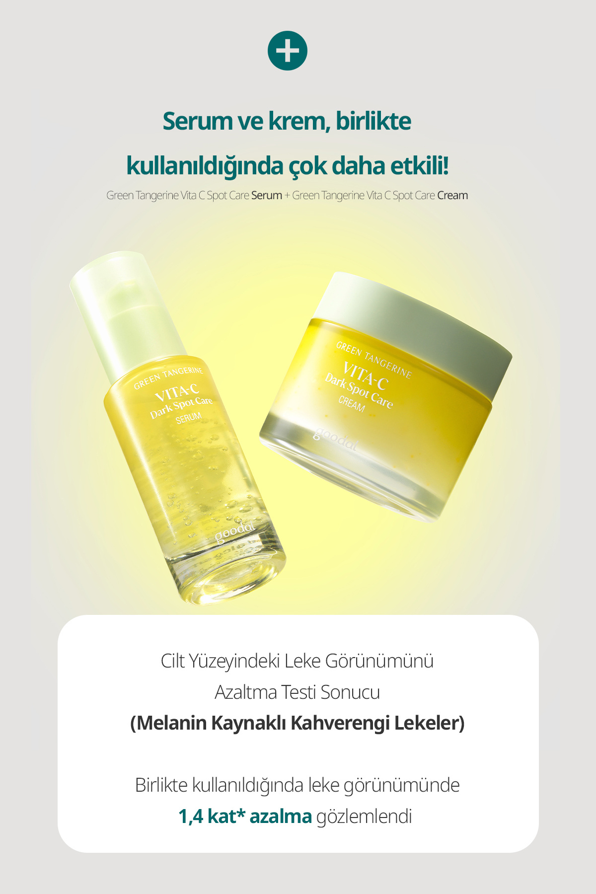 Yeşil Mandalina Özlü Leke Karşıtı Krem GOODAL Green Tangerine Vita C Dark Spot Care Cream — 8809828412048 — تصویر 6 از 9