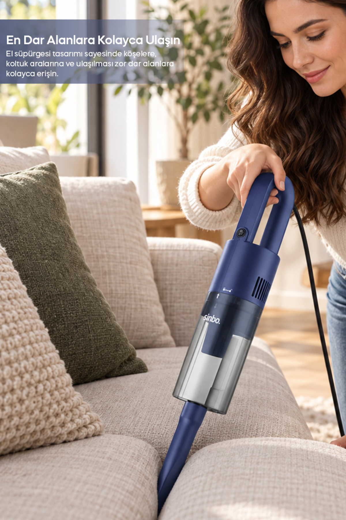 Sinbo SVC-8614 Pratic SLIM Dikey Süpürge - 2'si 1 Arada - 400w