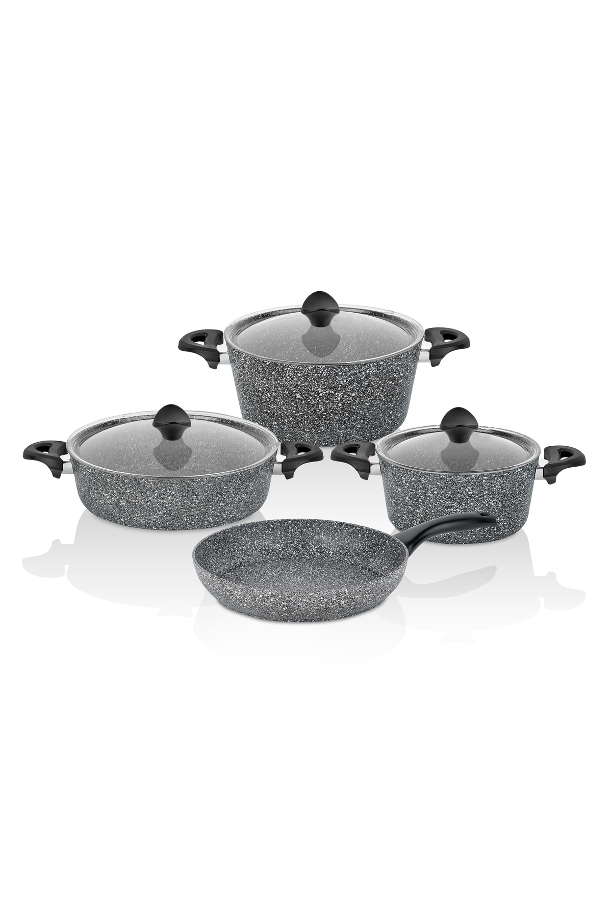 ست 7 پارچه قابلمه گرانیتی مسترکو خاکستری