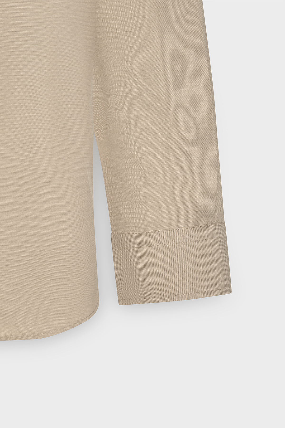 Erkek Oxford Kolay Ütülenebilir Pamuklu Terletmez Gömlek Bej Düğmeli Yaka Slim Fit Dar Kesim — بژ 4A2021100103 — تصویر 11 از 12