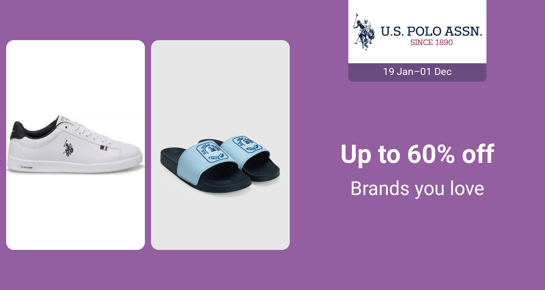 PIM_singlewidget_US Polo Assn_Up to 60% off_Shoes & Bags