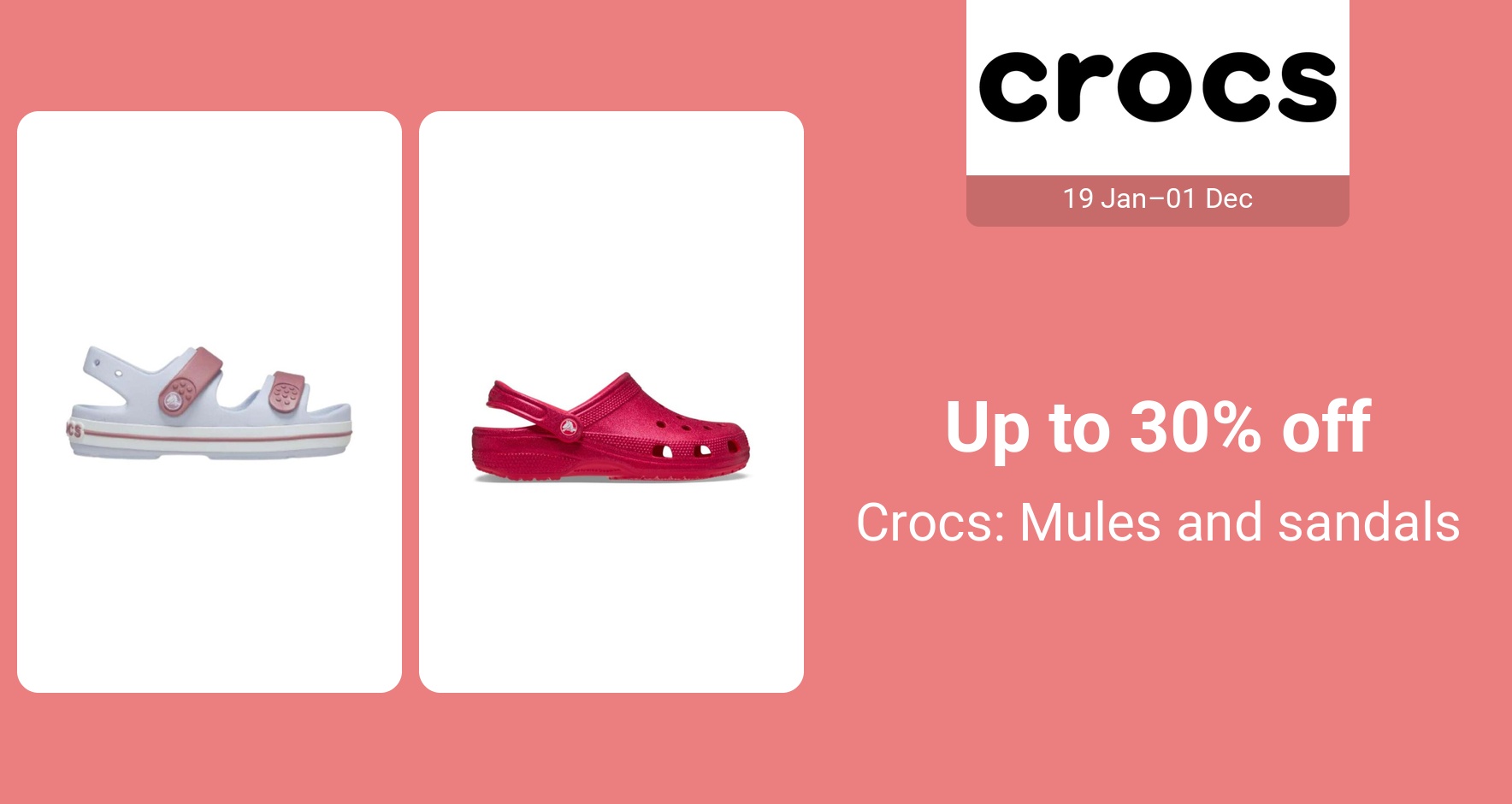 PIM_singlewidget_Crocs_Up to 30% off_Shoes & Bags