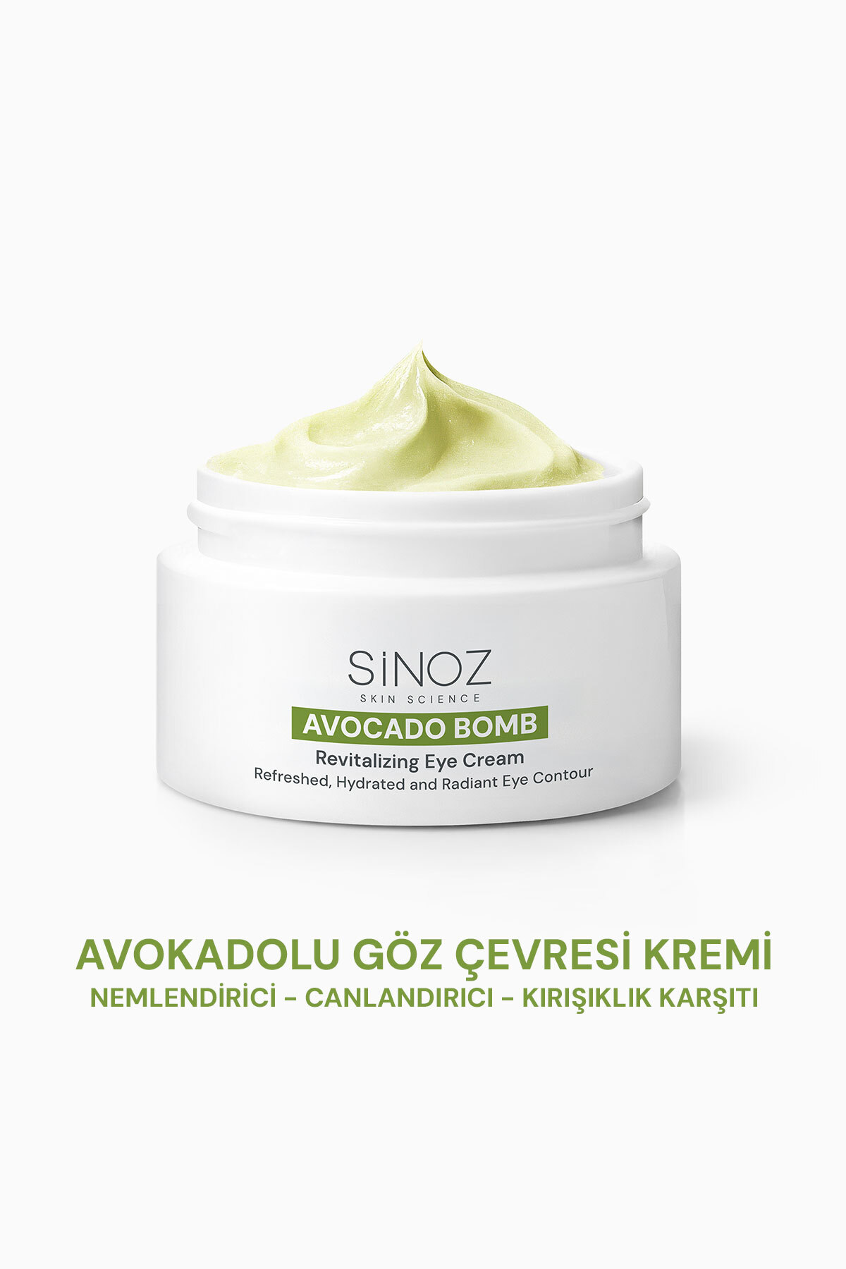 SİNOZ Avokado Bomb Göz Çevresi Bakım Kremi - Nemlendirici Canlandırıcı Kırışı...