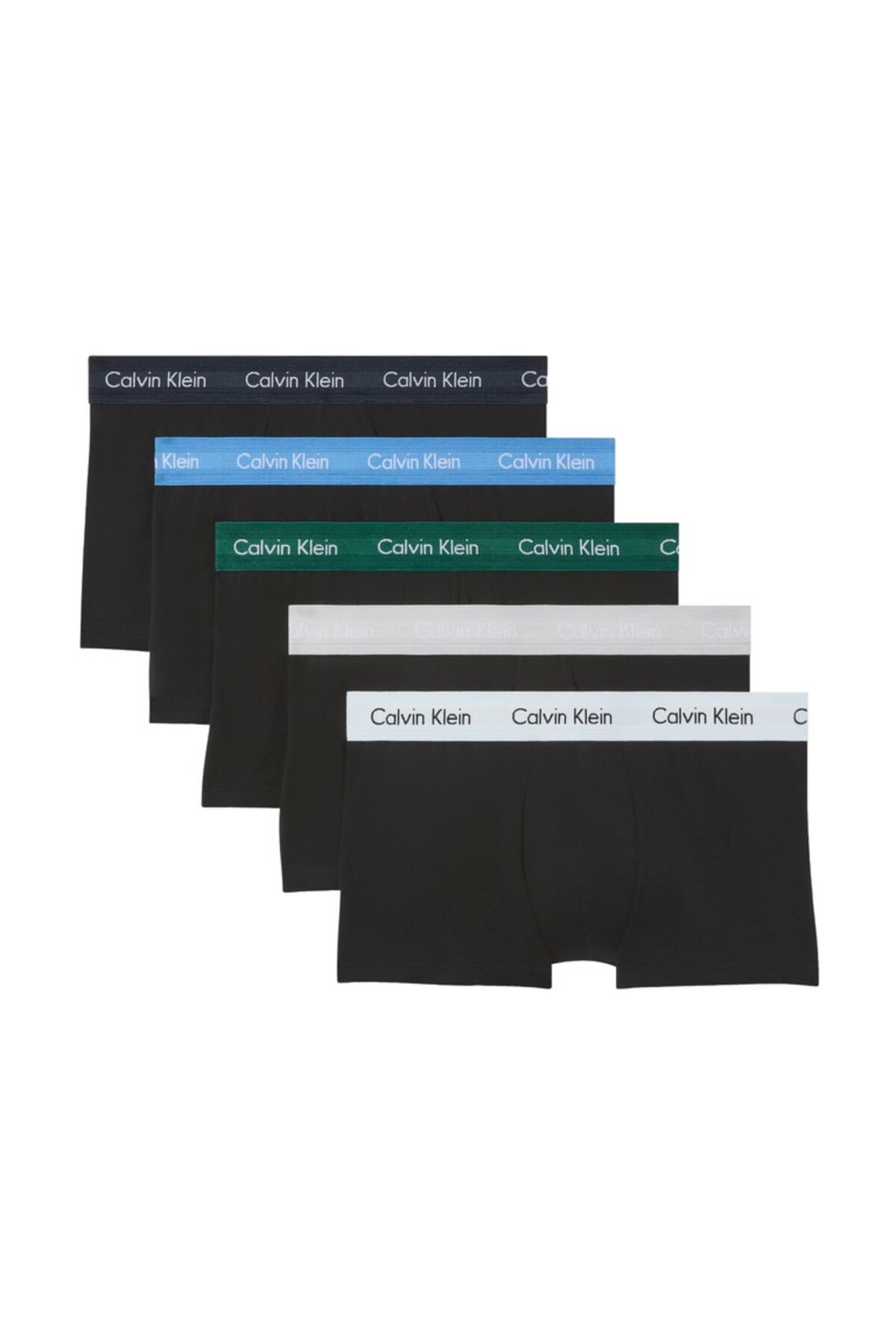 Calvin Klein 000NB2734A TRUNK 5PK JCZ bl w kngsemrldgrn wb/ bl w pln