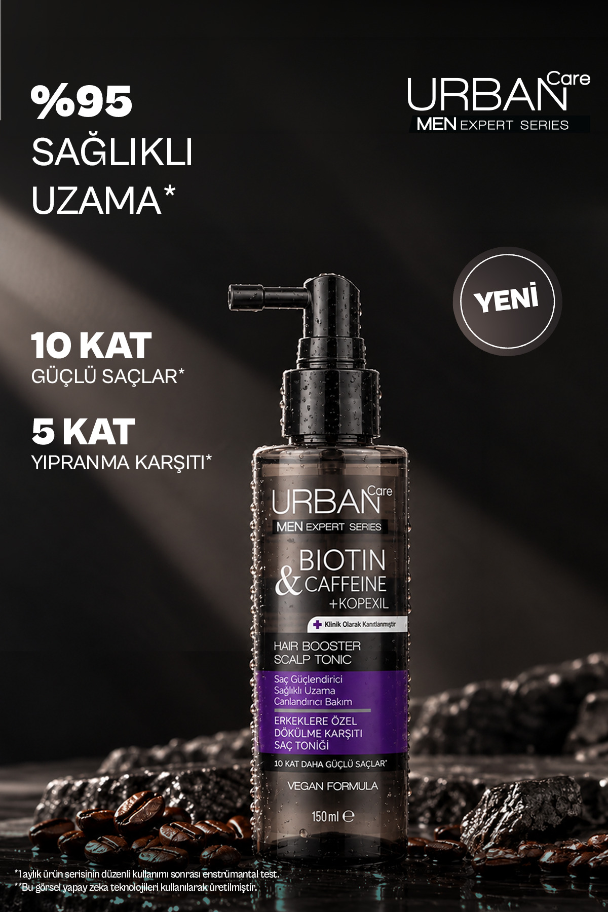 Men Kopexil İçeren Saç Dökülmesine Karşı Etkili ve Saç Güçlendirici Bakım Toniği -150ML- vegan — 8680690713811 — تصویر 3 از 7