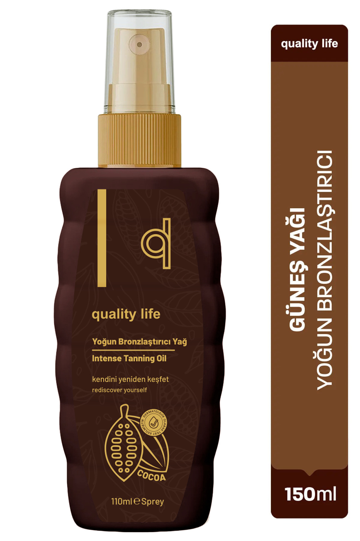 Yoğun Bronzlaştırıcı Güneş Yağı E Vitaminli Işıltılı 150 ml Şişe — bronzlaştırıcı-güneşsiz-yağ-krem