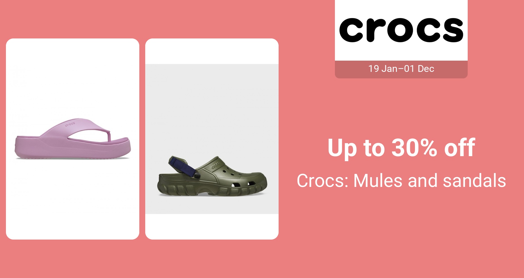PIM_singlewidget_Crocs_Up to 30% off_Shoes & Bags