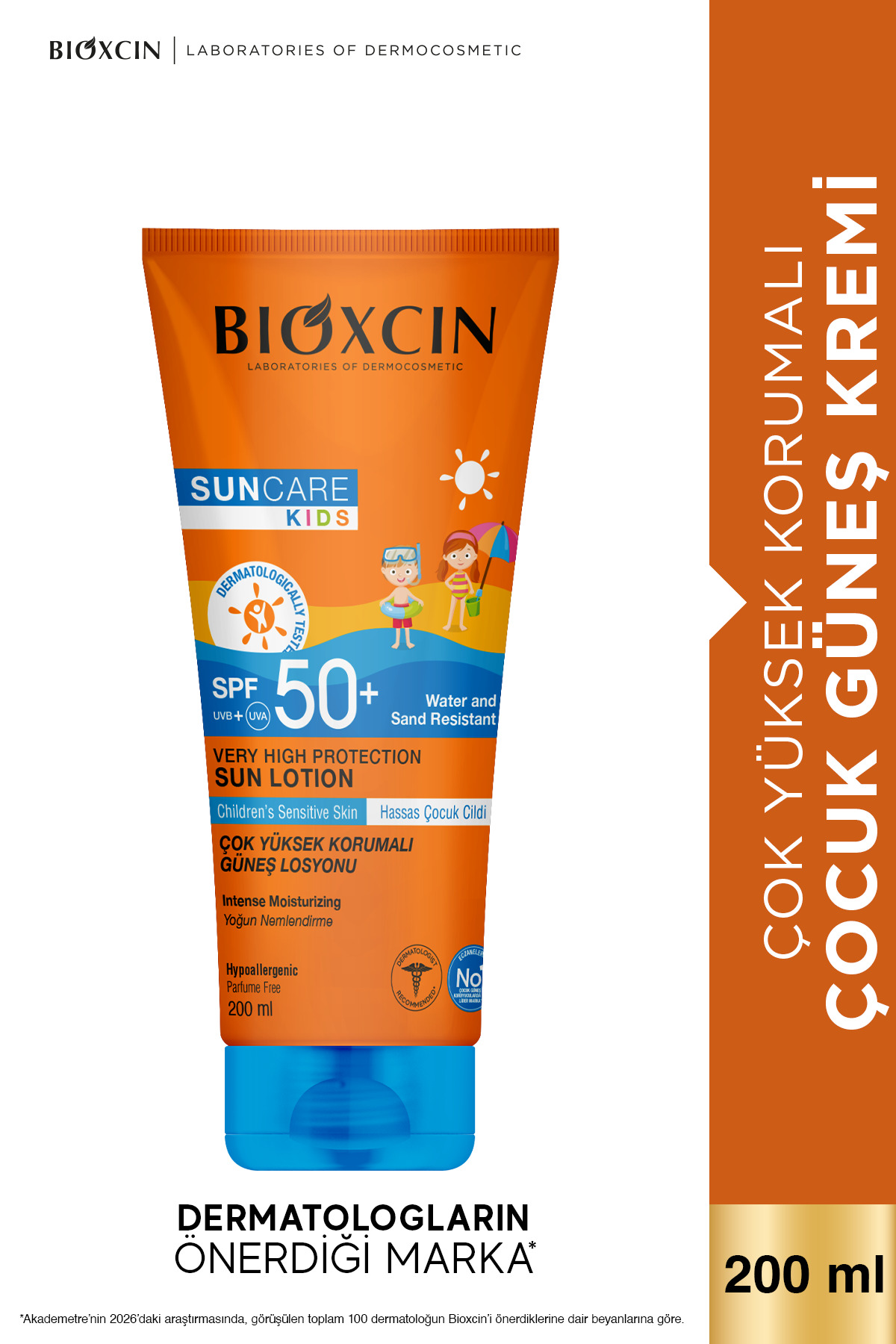 Bioxcin Sun Care Çok Yüksek Korumalı Çocuklar için Güneş Losyonu SPF 50+ 200 ml