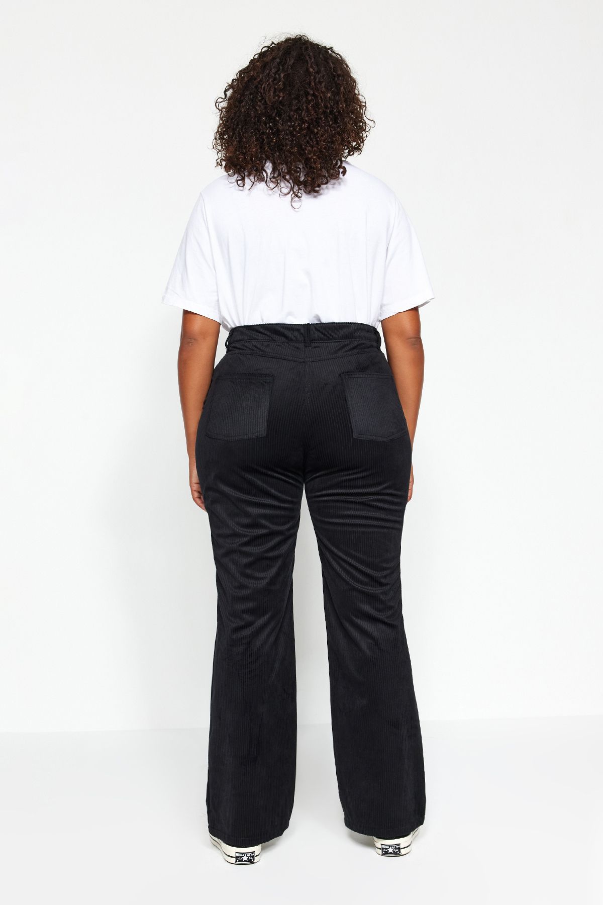 Trendyol Curve Plus Size Pants - Black - Cigarette pants