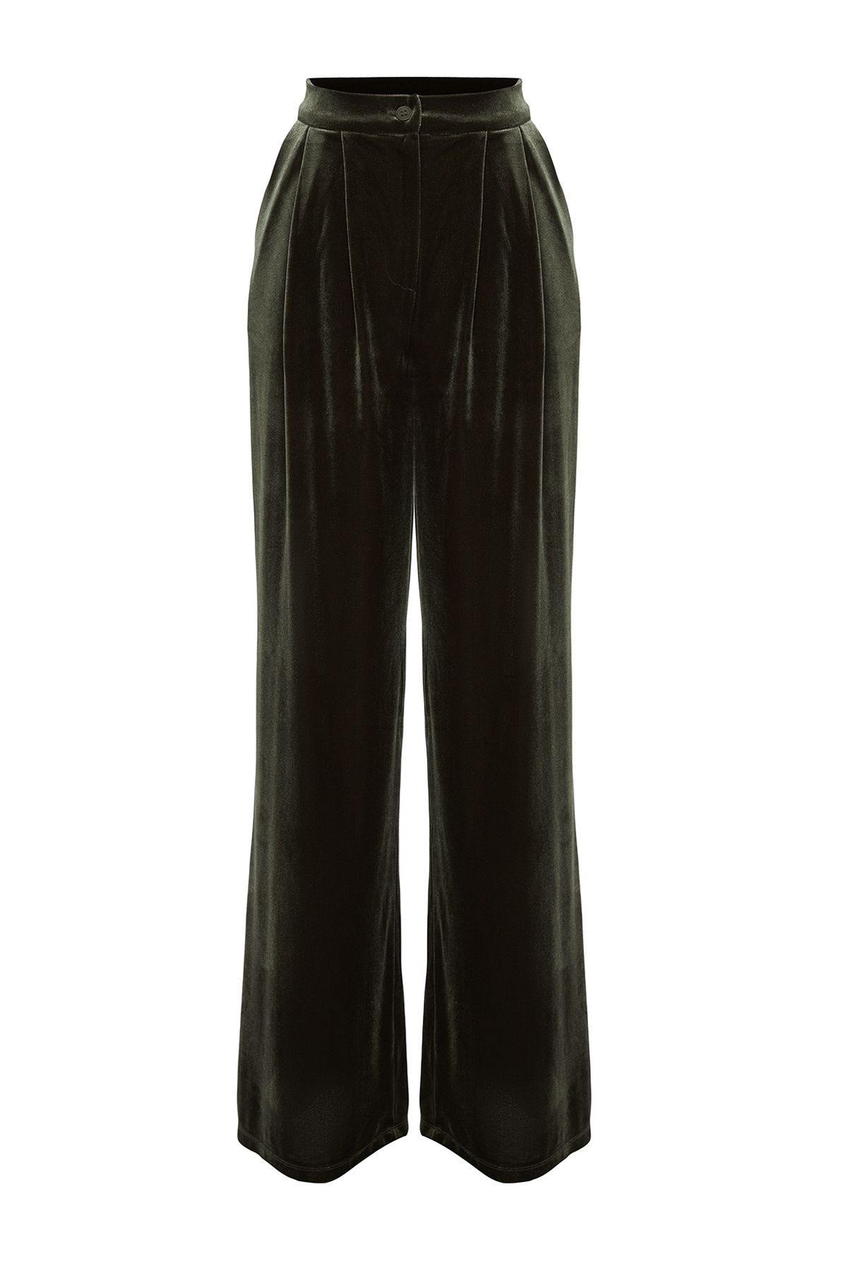 Trendyol Collection-Limitierte Edition – Khakifarbene Samthose TPRAW23PL00017 7