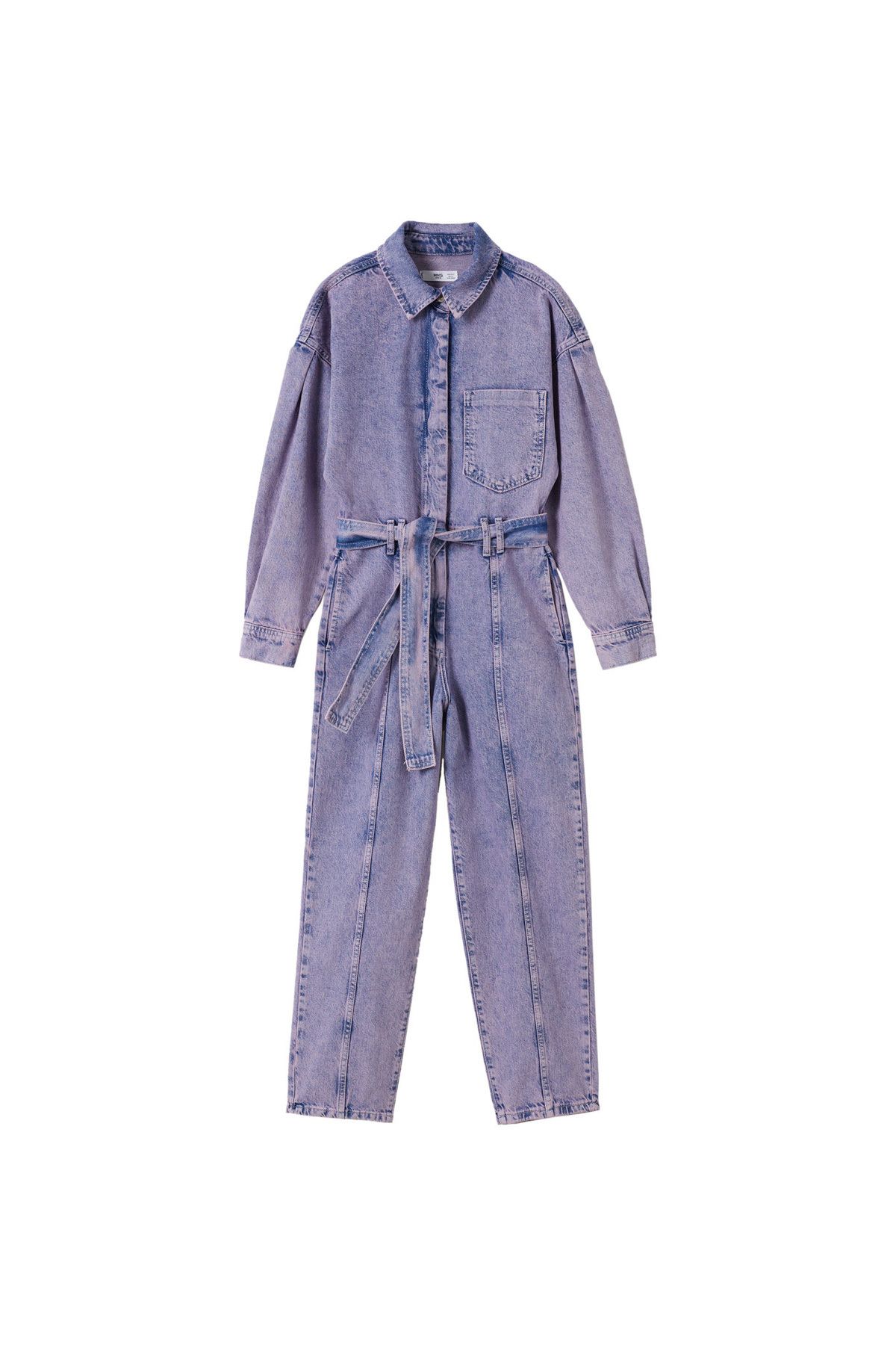 Purple denim jumpsuit new arrivals