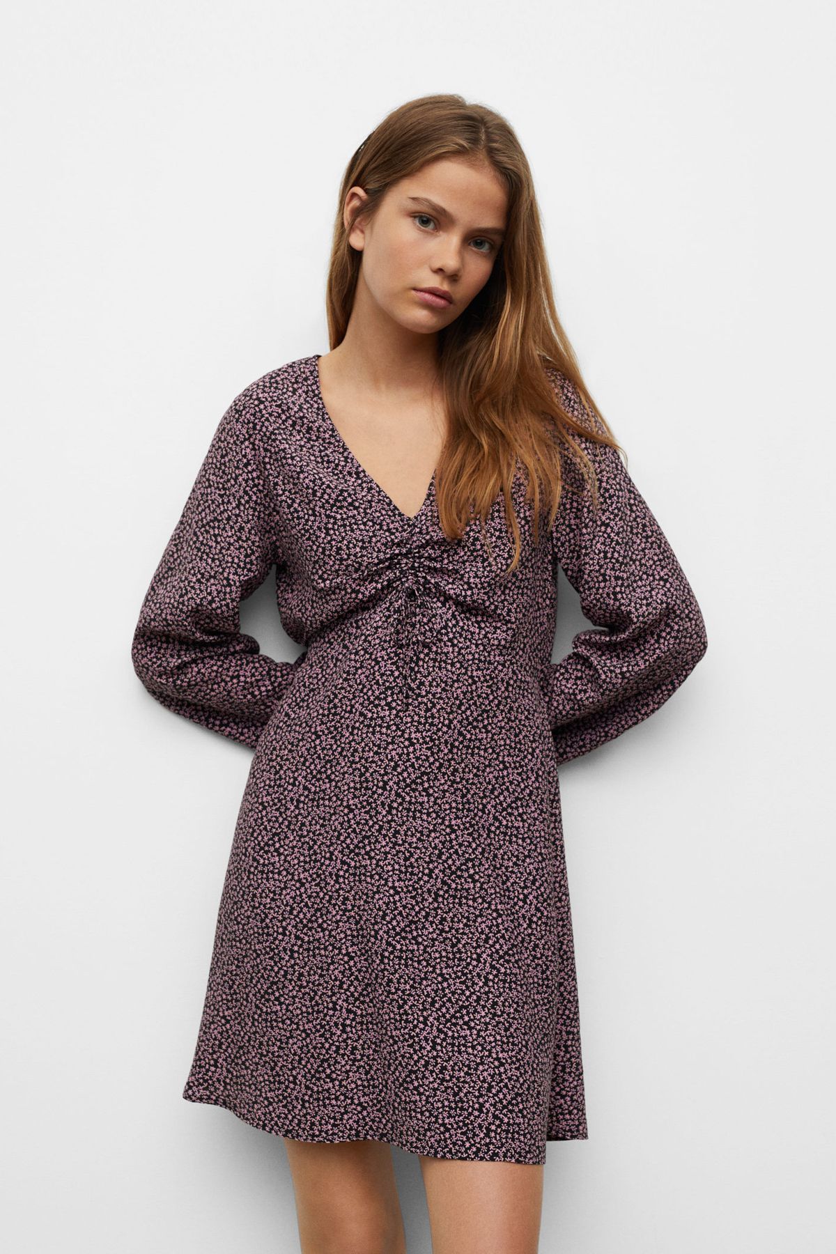 MANGO Kids-Lila Kleid für Mädchen 4