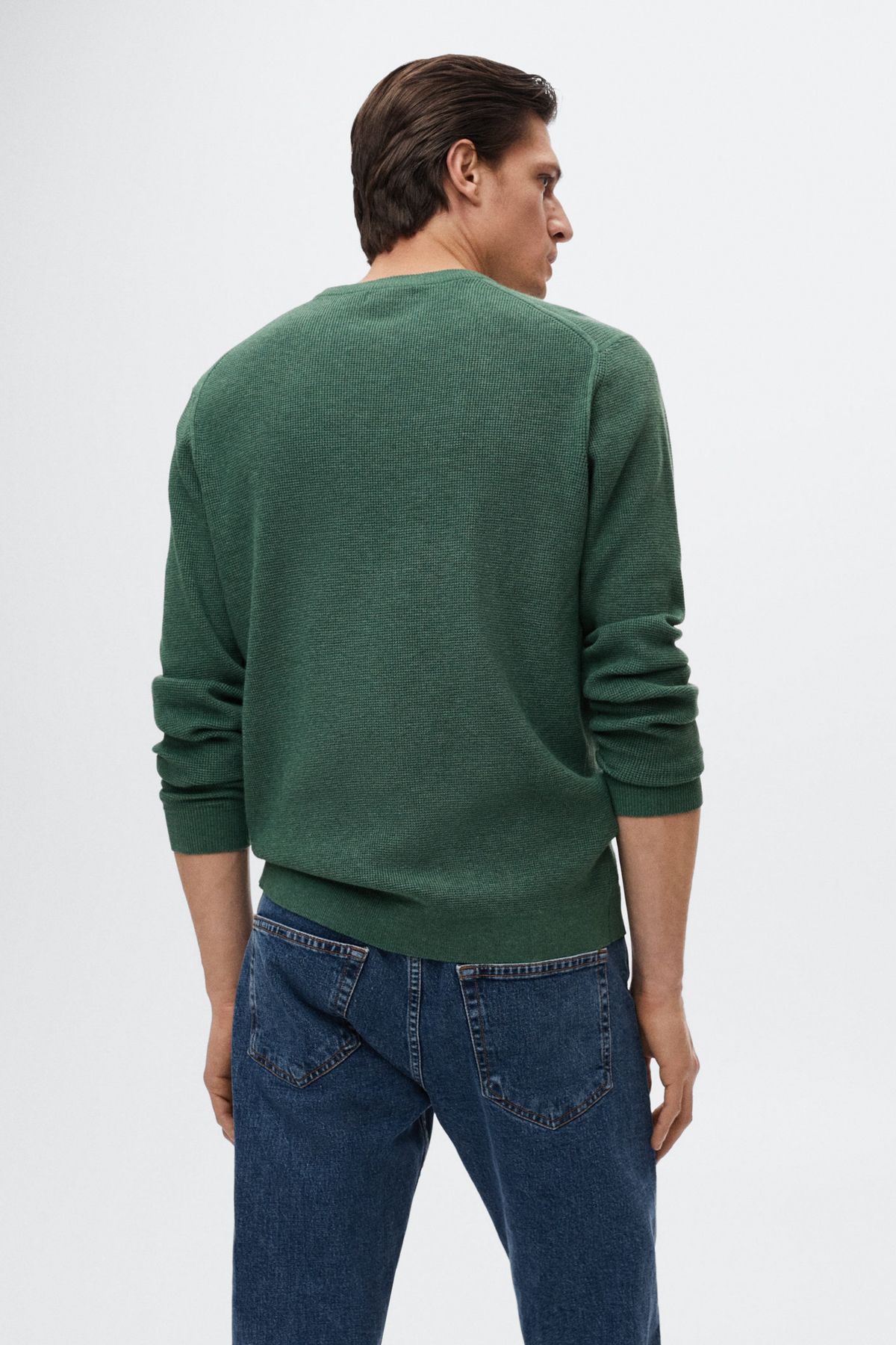 MANGO Man Sweater Green Regular fit Trendyol