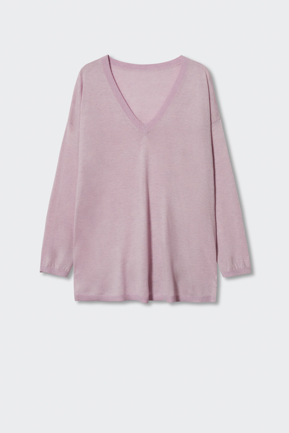 بافت و پلیور زنانه بنفش منگوMANGO | 37013790 اورجینال - تصویر 3