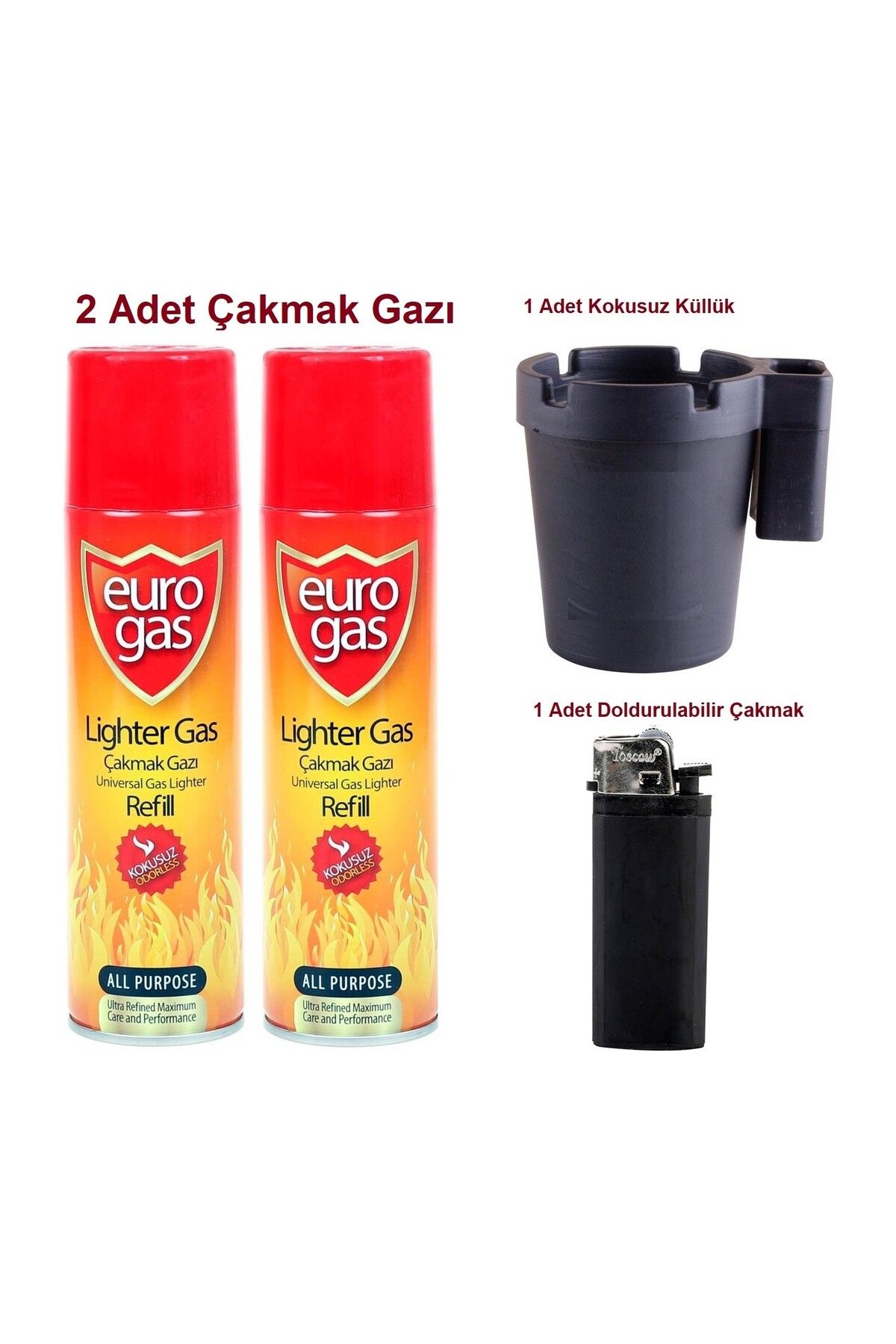 Toptancı Amca Çakmak Gazı Küllük Ve çakmak seti