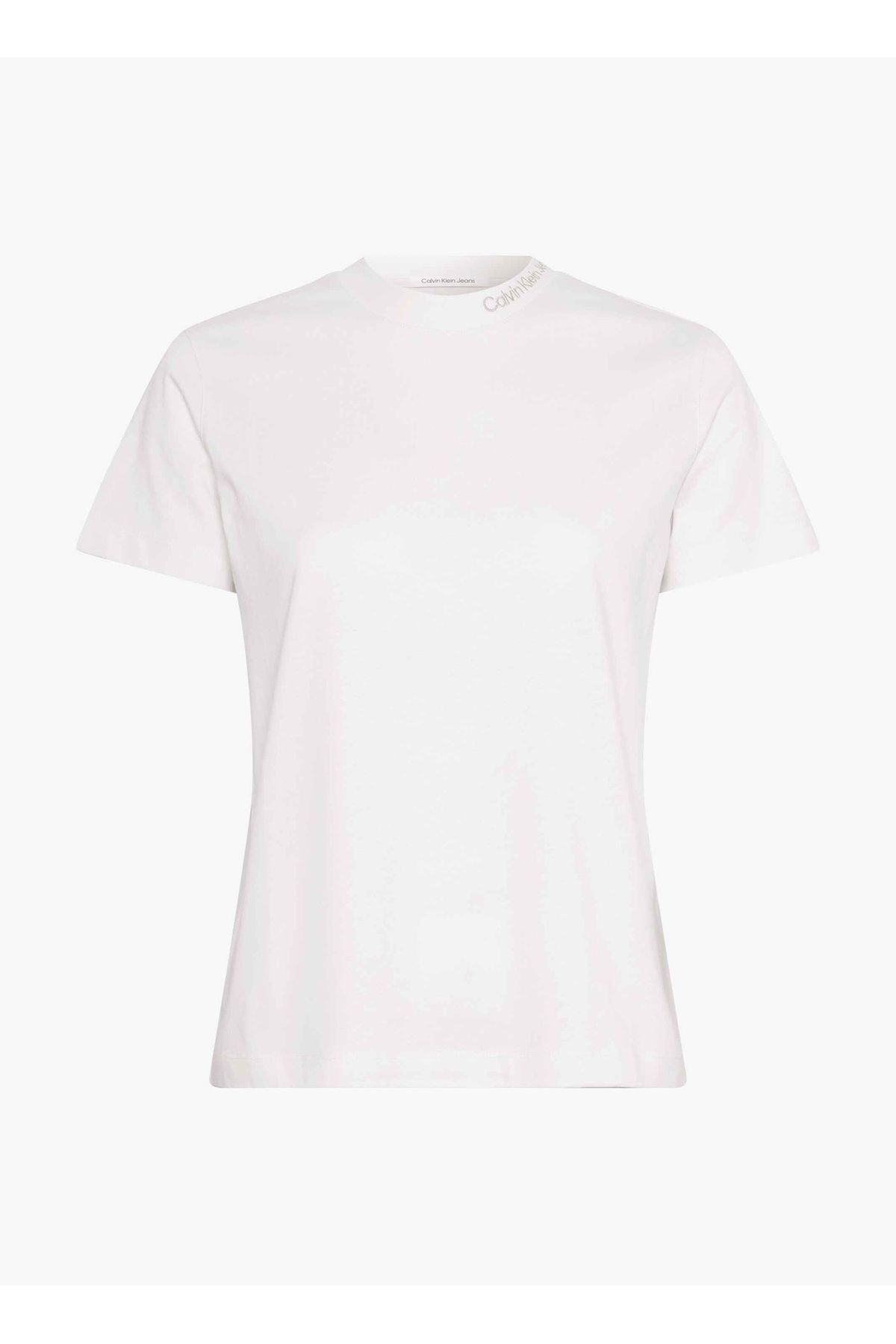 Calvin Klein Jeans Crew Neck Plain White Women s T Shirt