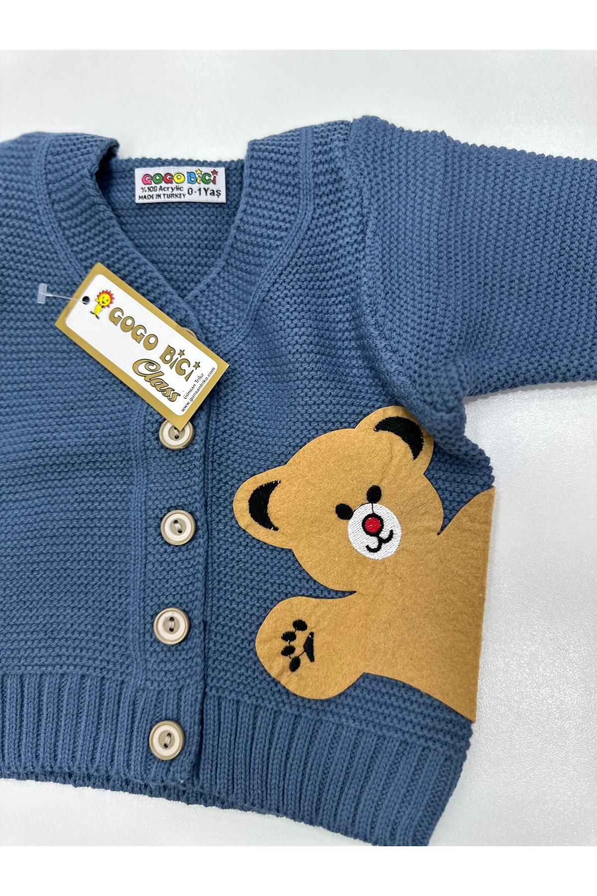 gogo bici-Teddy Bear Model Knitwear Cardigan 3