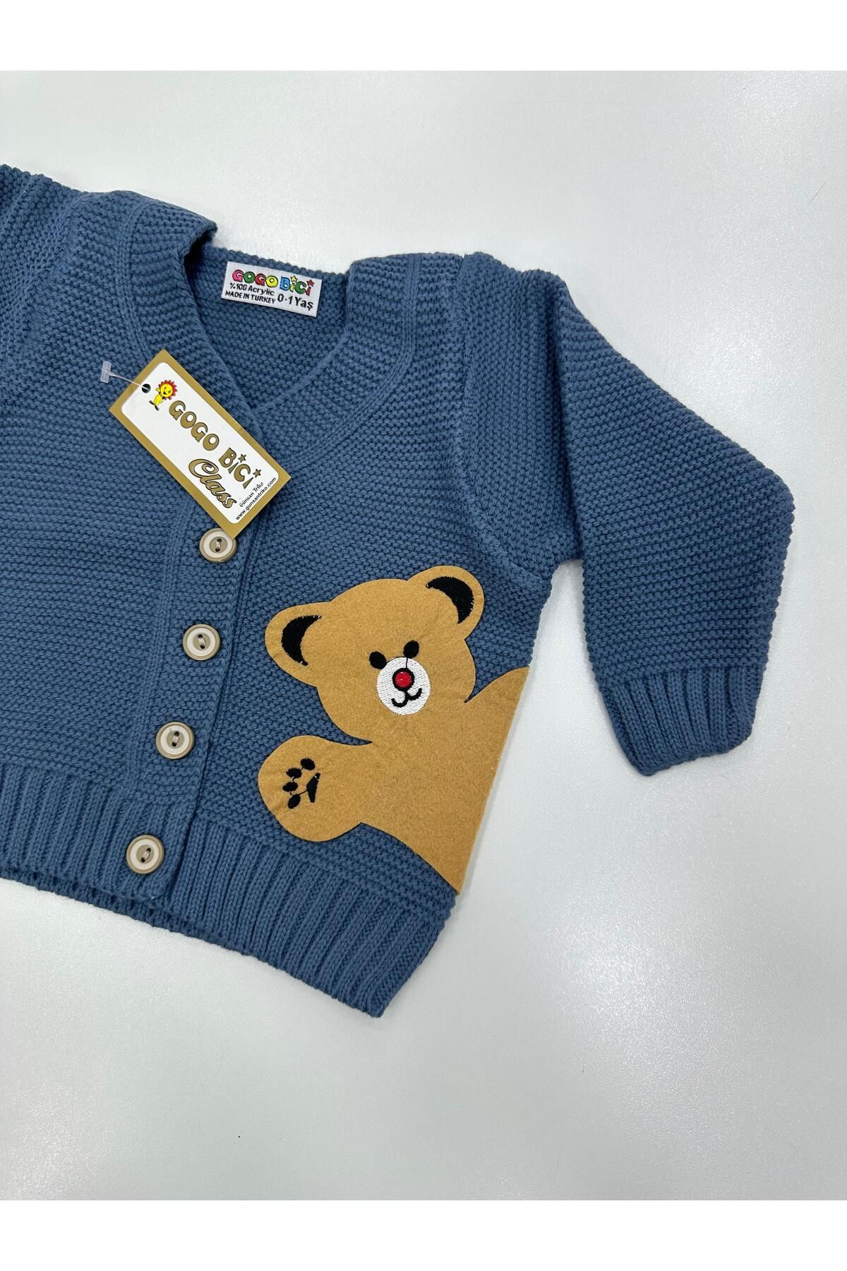 gogo bici-Teddy Bear Model Knitwear Cardigan 7