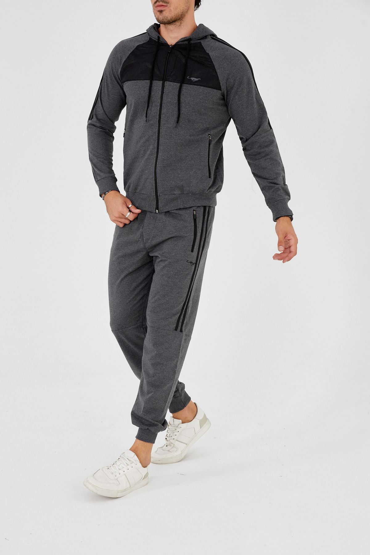 Cropper Men s Smoked Striped Tracksuit Set Trendyol
