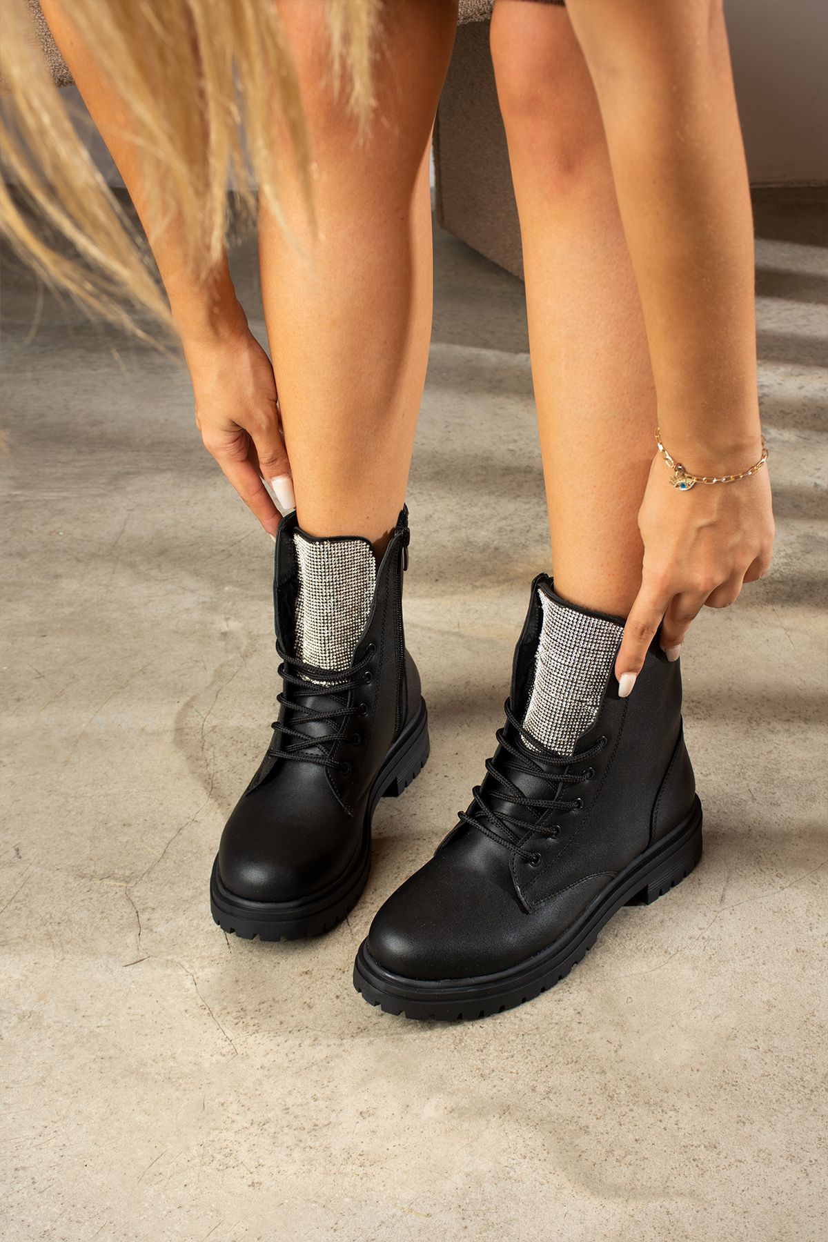 Thick sole booties sale
