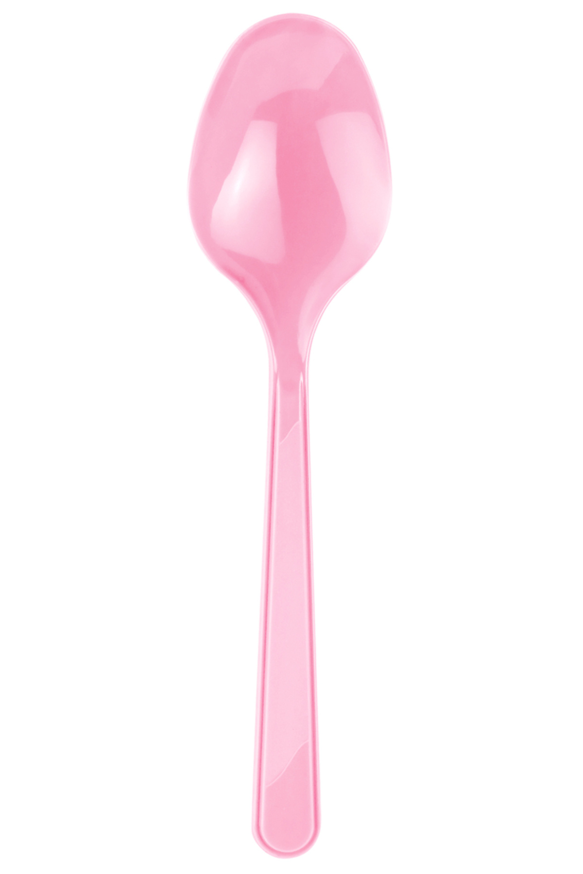 25Pcs Pink Color Spoon Hard Abutment Plastic Luxury Disposable Birthday Party Presentation Spoon
