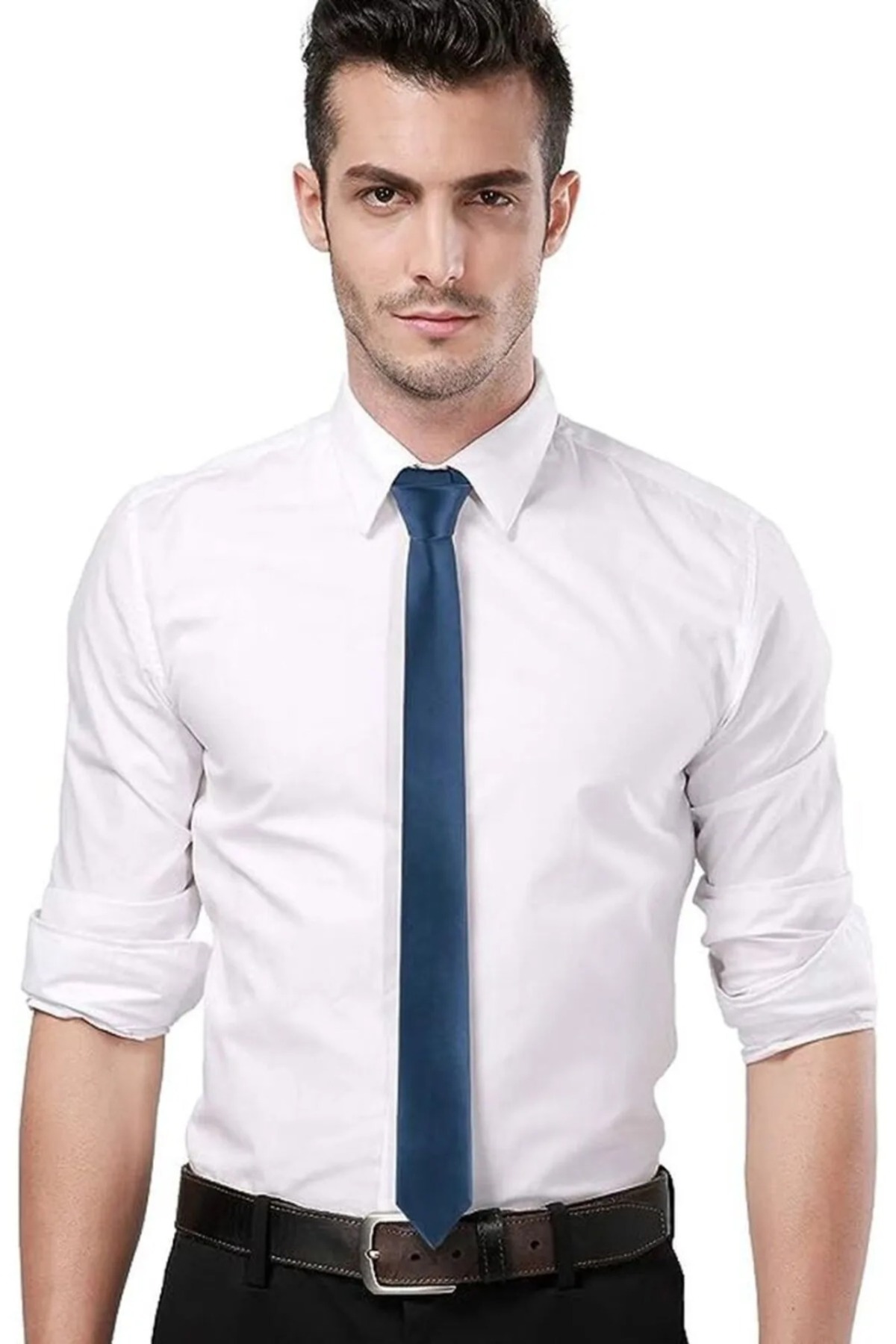 کراوات مردانه آبی سرمه ای Trenderrs | 1144521000 اورجینال - تصویر 3