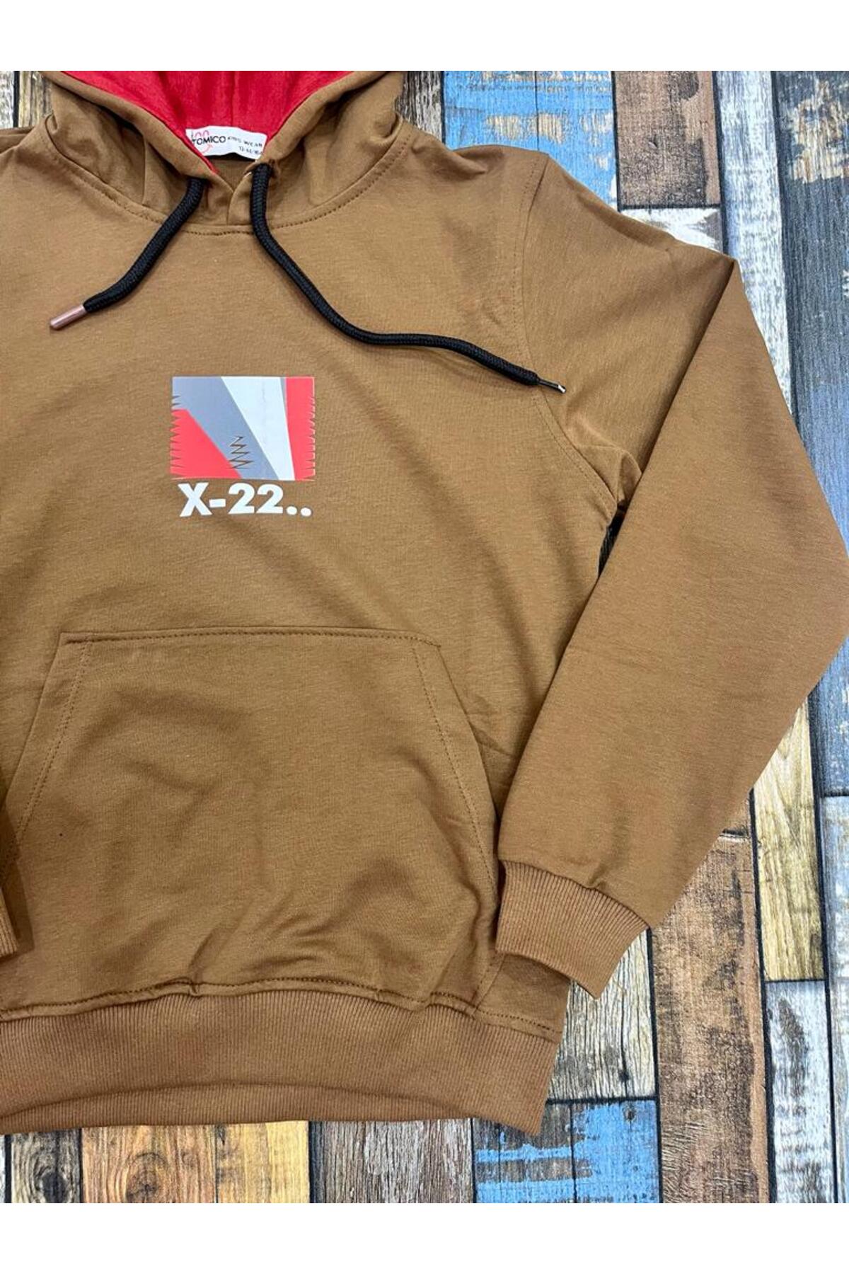 سویشرت پسرانه قهوه ای Esterella | ksk0321 اورجینال - تصویر 3