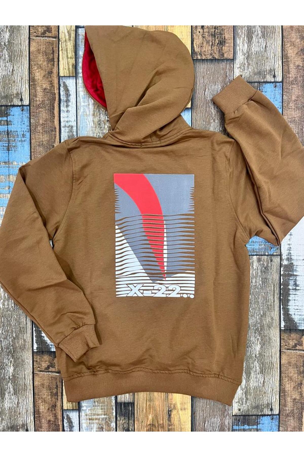 سویشرت پسرانه قهوه ای Esterella | ksk0321 اورجینال - تصویر 2