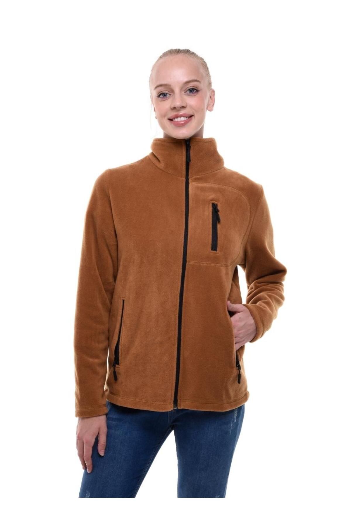 GENIUS Store Women s Fleece Full Zipper Outdoor 3 Pocket Sports