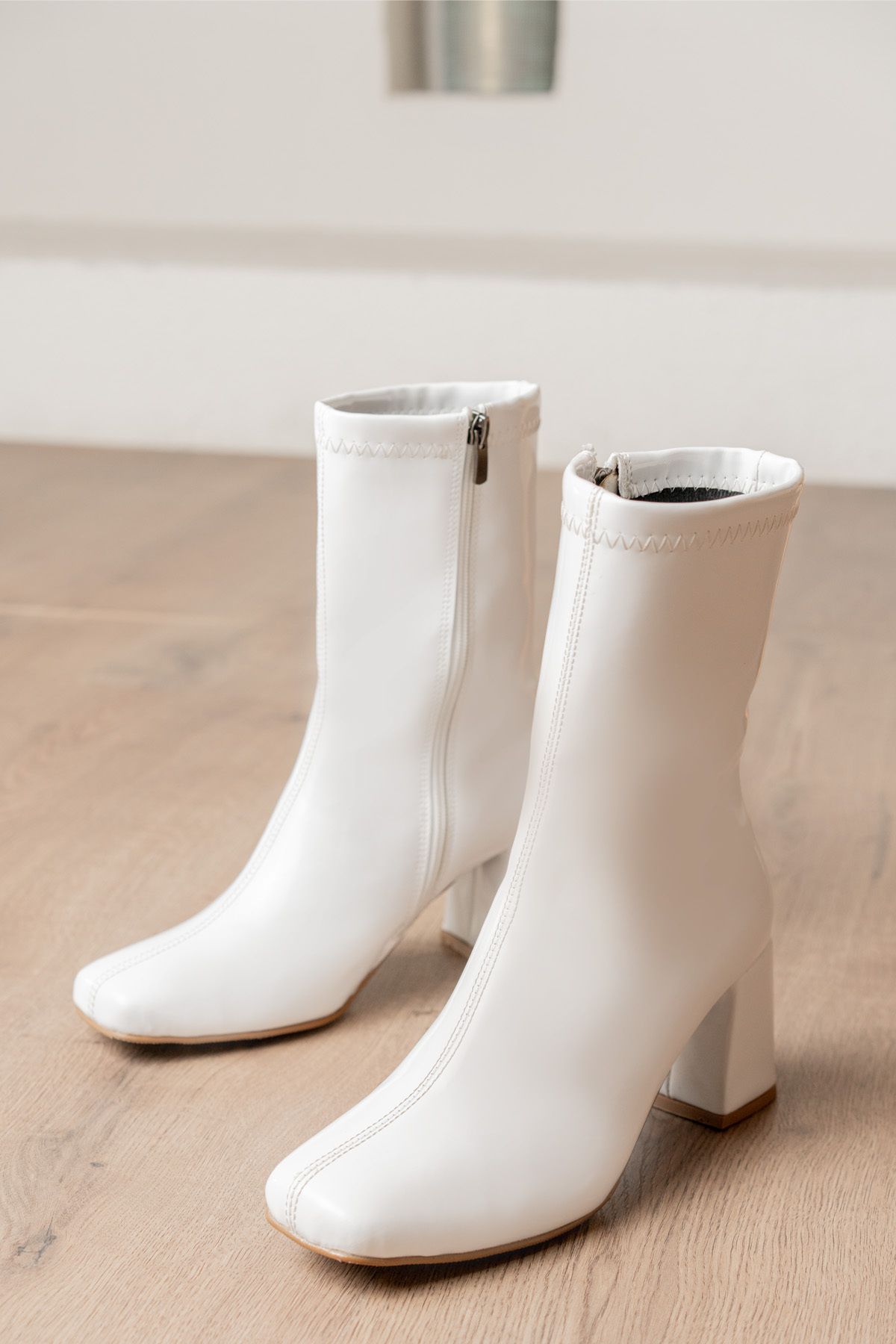 bakacstore Ankle Boots White Block Trendyol