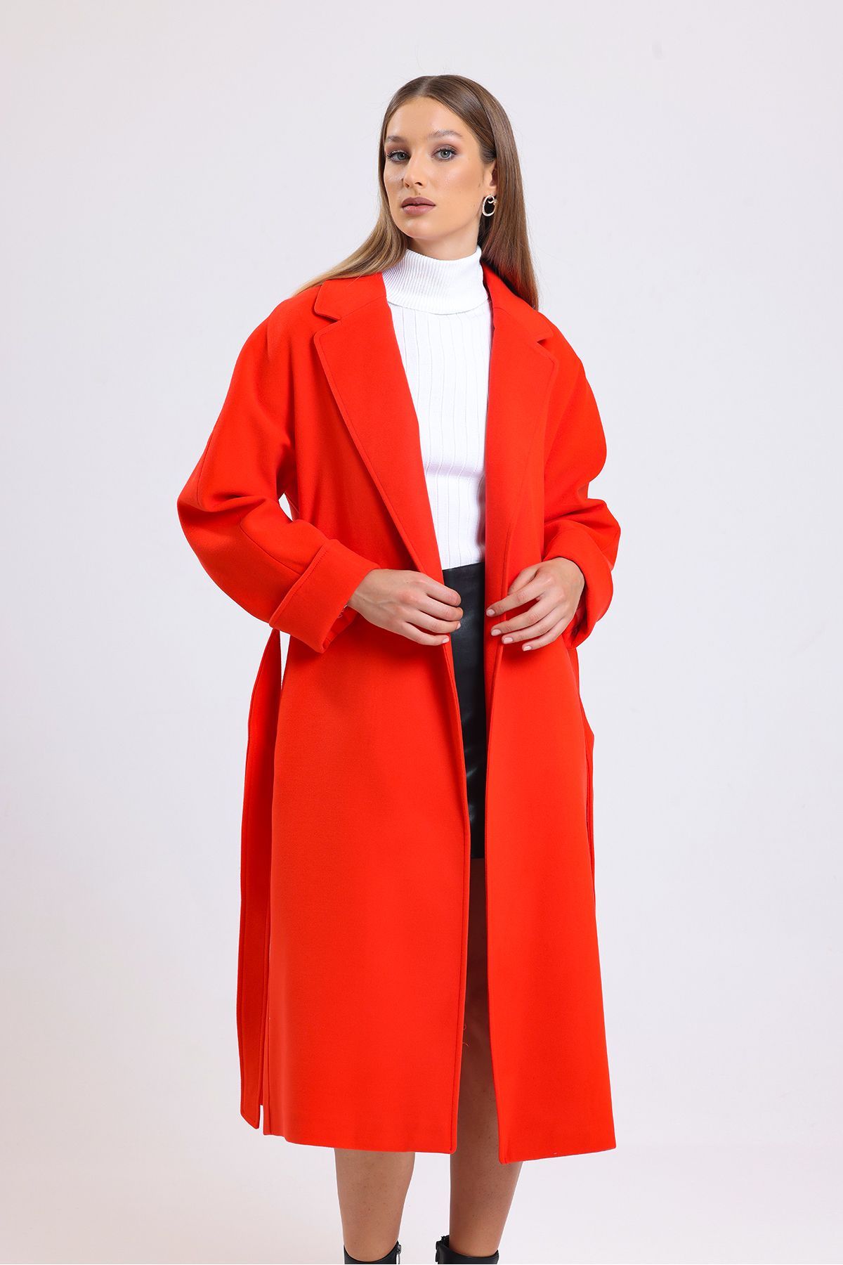 Red deals duster coat