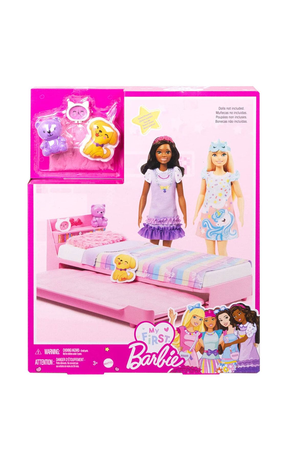 Игровой набор Mattel Toy Barbie My First Doll Barbie's Bed Play Set Hmm64 6565.00283