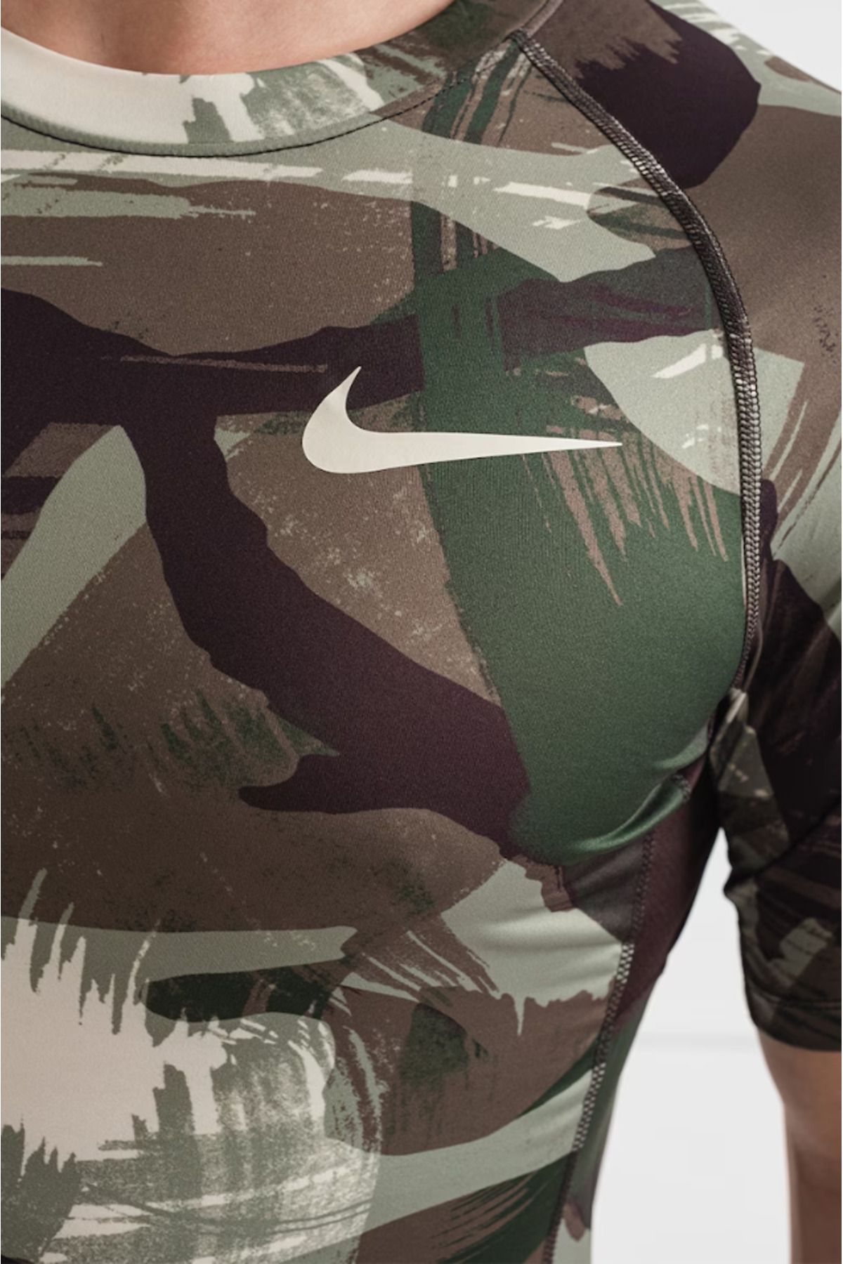 Nike camo compression on sale shirt