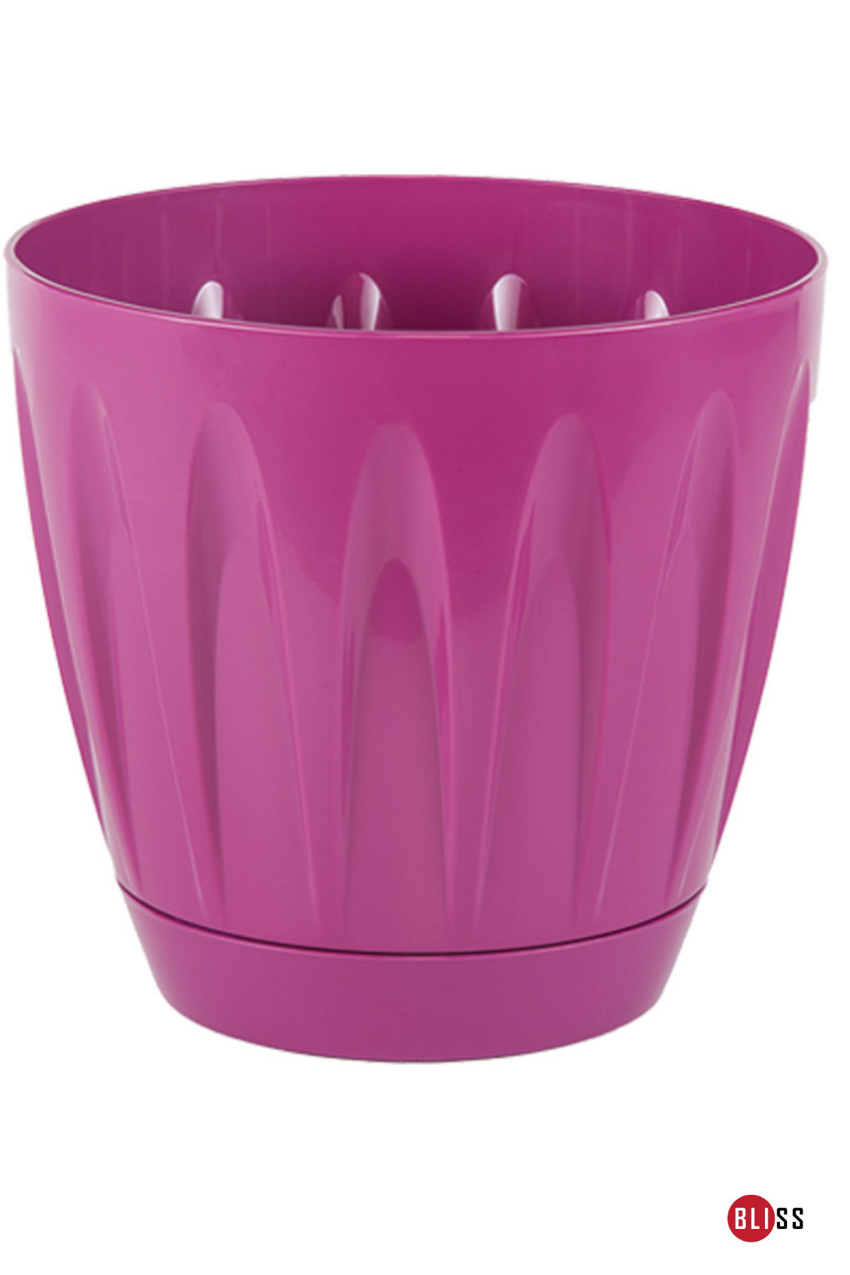 Chamomile Flower Pot 46 Lt Shiny Plastic Wheeled Drained Flower Pot (NO BOTTOM PLATE IN THE PICTURE.)