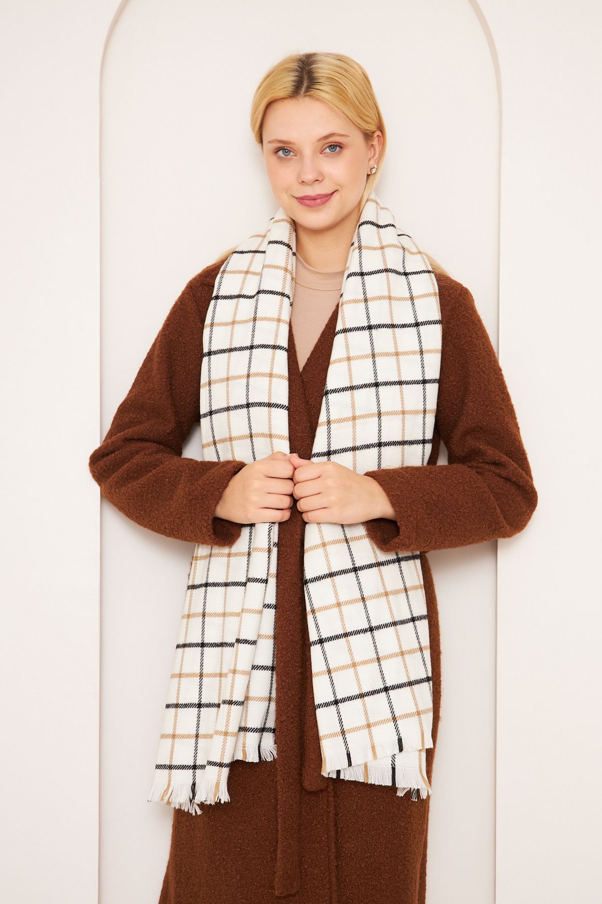 Eke Tekstil Soft Textured Women s Knitwear Scarf Trendyol