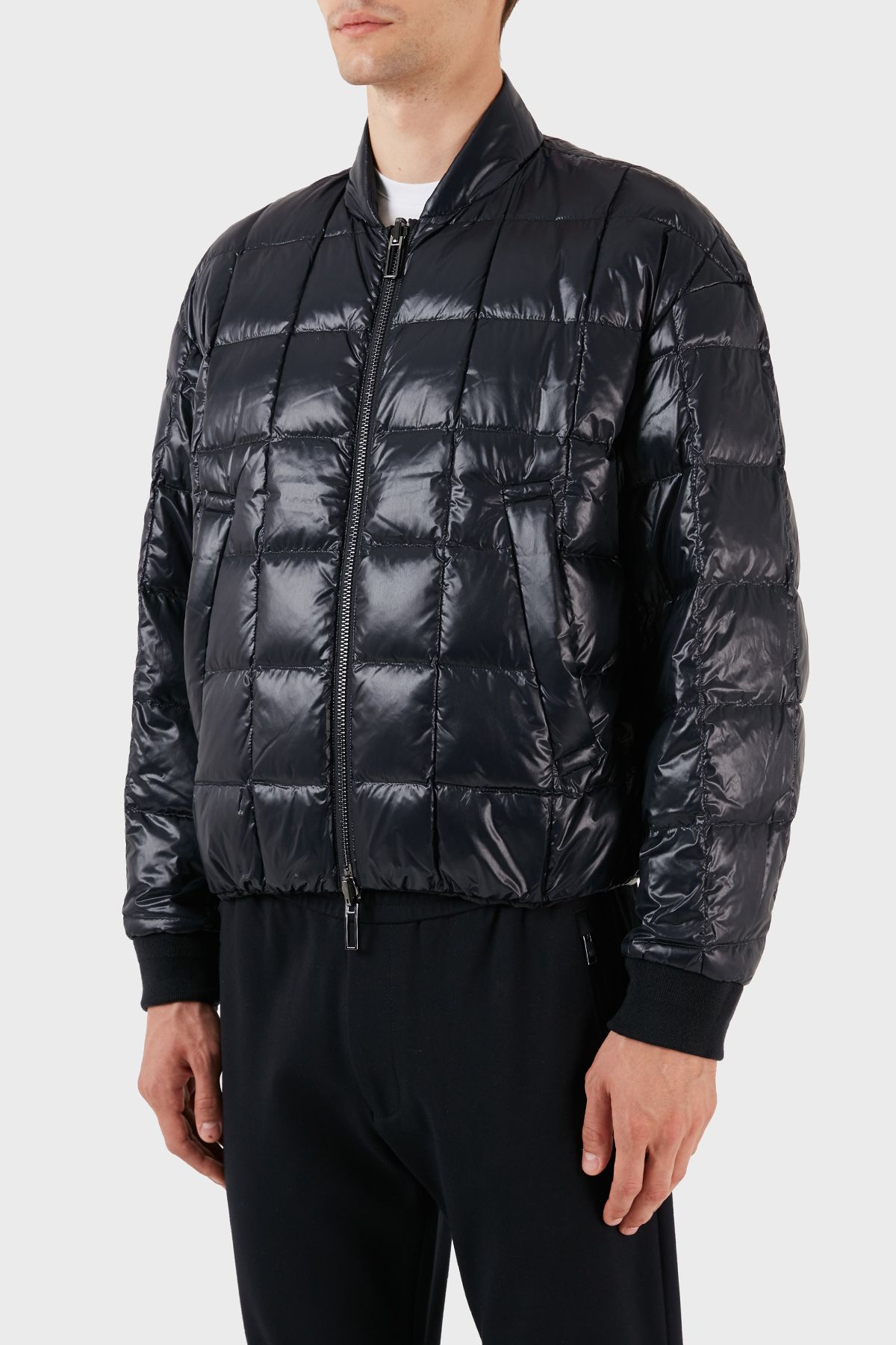 Emporio Armani Double Sided Feather Filled Regular Fit Puffer Coat