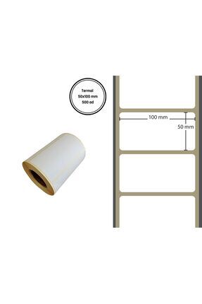 Özfiliz Mağaza Ekipmanları 50x100 Mm Termal Barkod Etiketi Yaıpışkanlı Etiket...