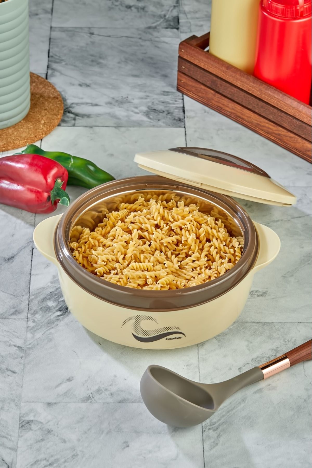 فلاسک نود لوکس 1 ، 5 لیتری بزرگ دوم فروش Poak Eat Termo Cooker