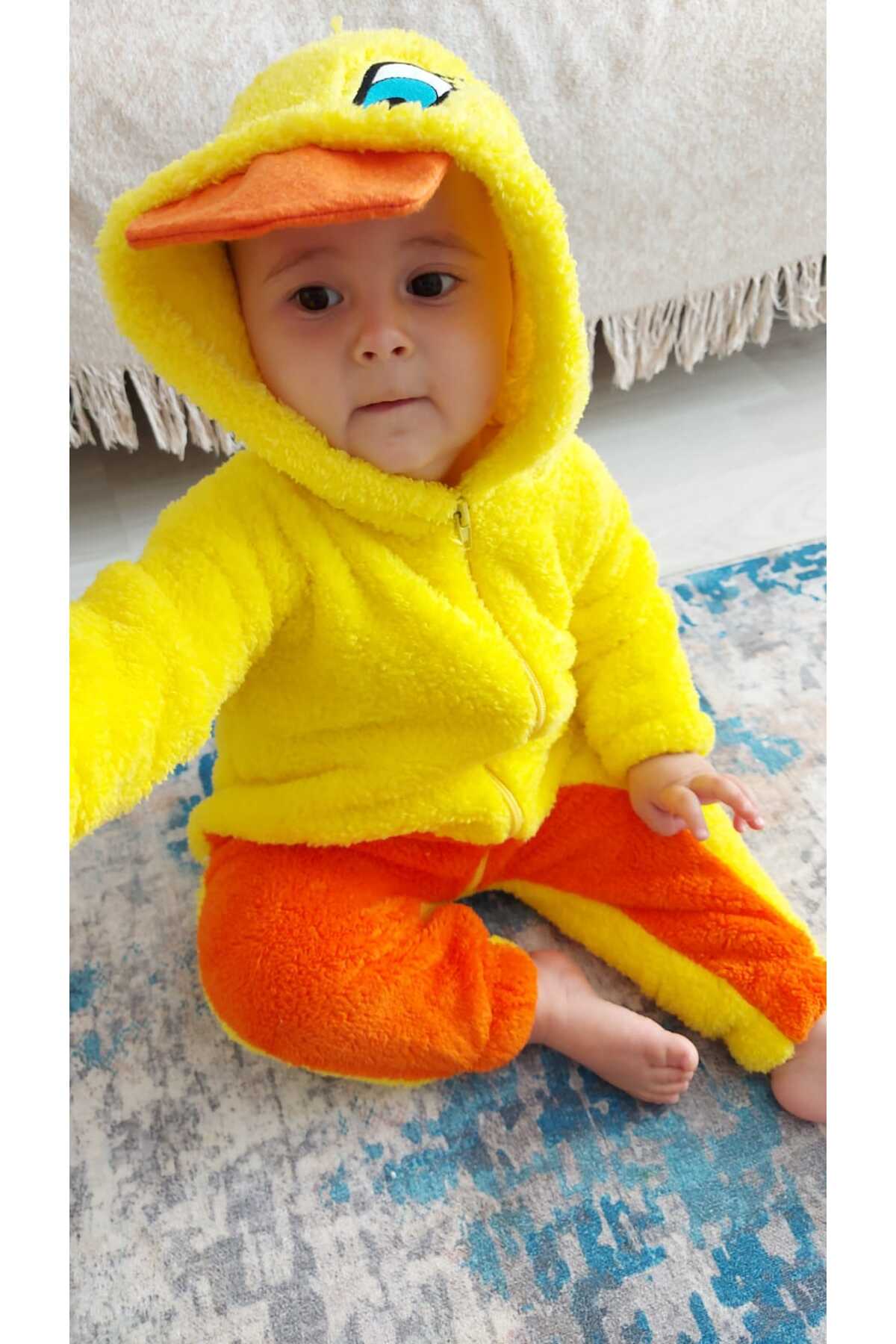 ERENİTY Welsoft Peluş Fermuarlı Kışlık Figürlü Çift Renkli Bebek Uyku Tulumu Çocuk Tulumu fotoğrafı 2 (önizleme)