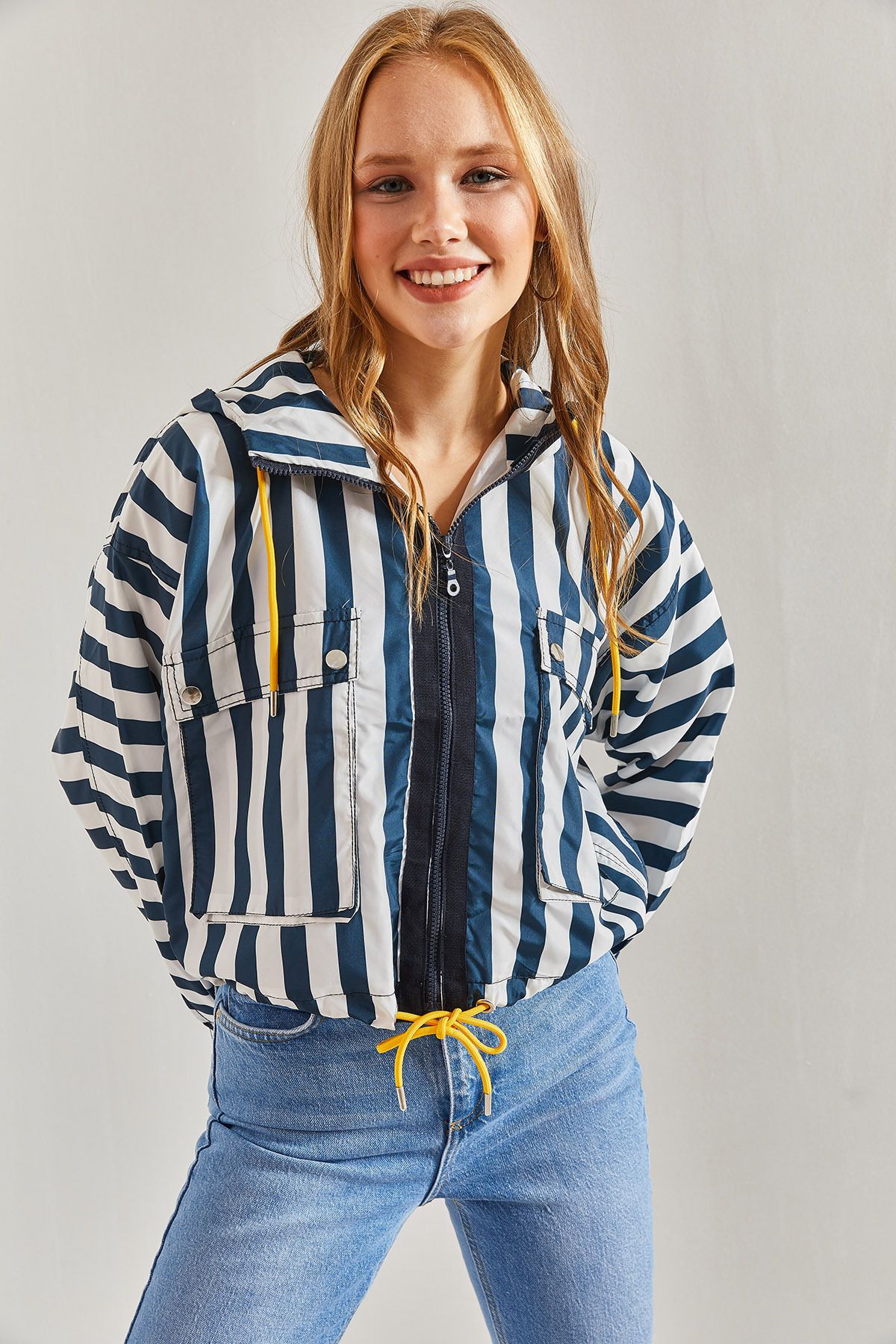 Striped outlet raincoat womens